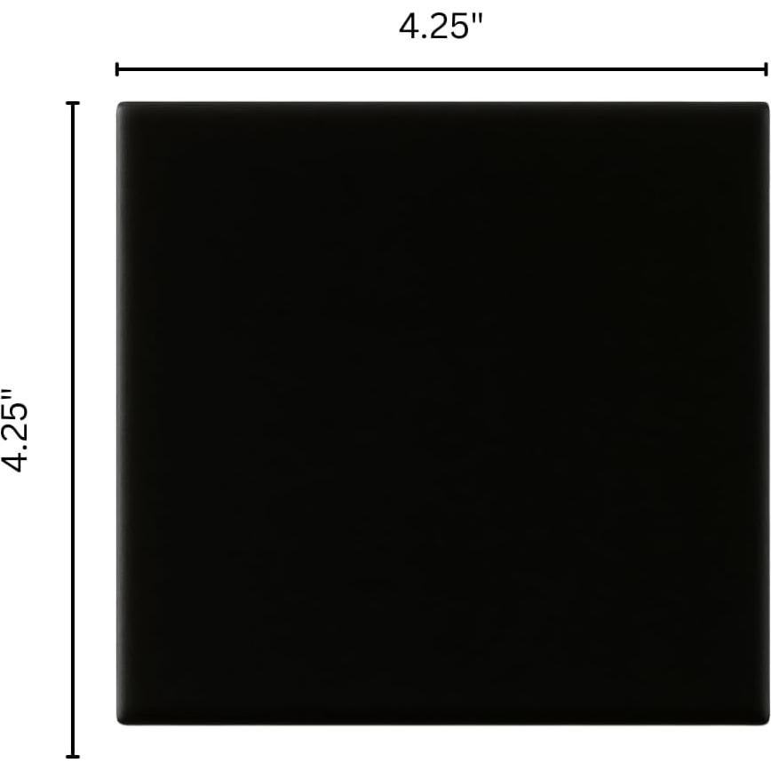 Azulejo Cerámico Brillante Tenedos 10.8x10.8 cm Negro - Caja 10 Pzas