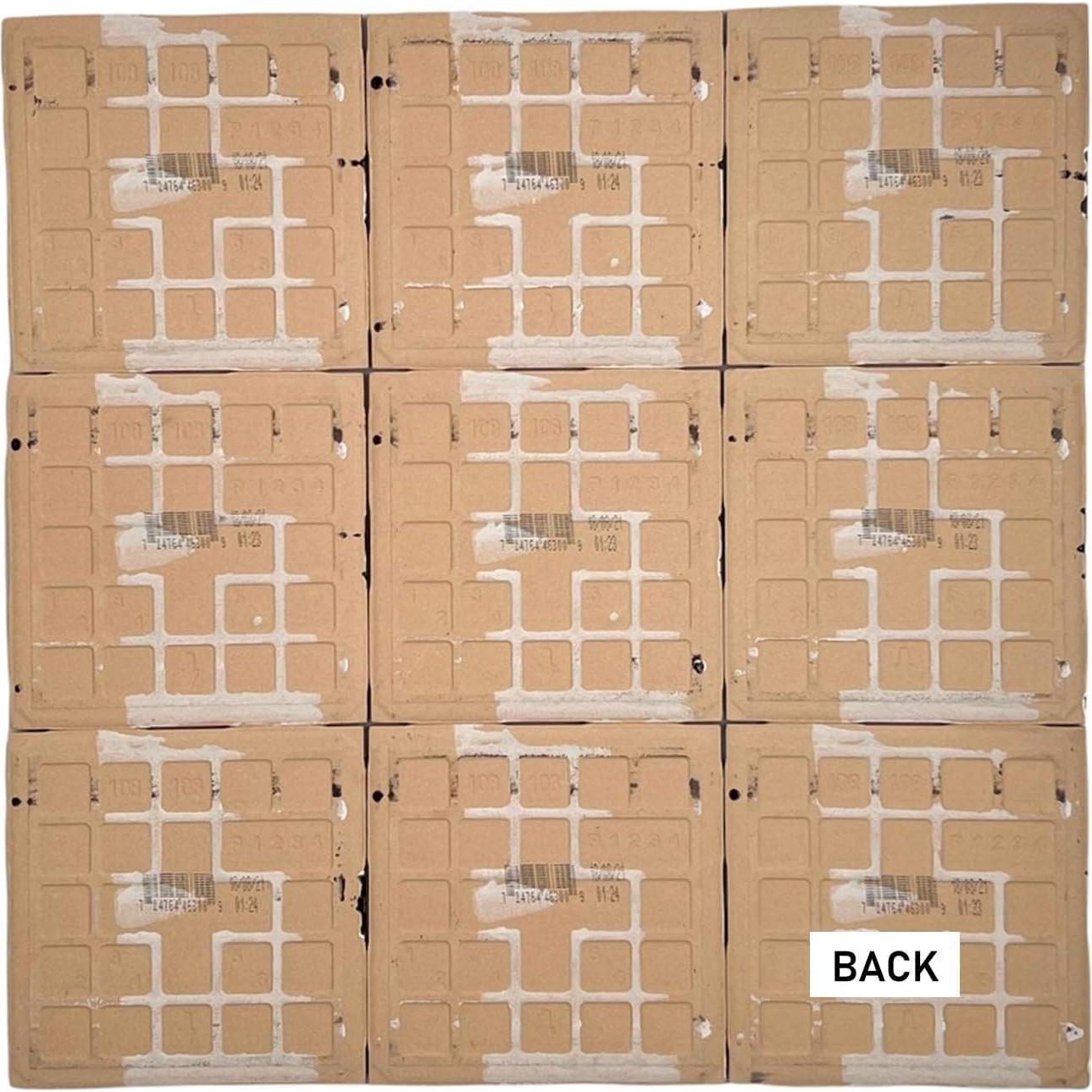 Azulejo Cerámico Brillante Tenedos 10.8x10.8 cm Negro - Caja 10 Pzas