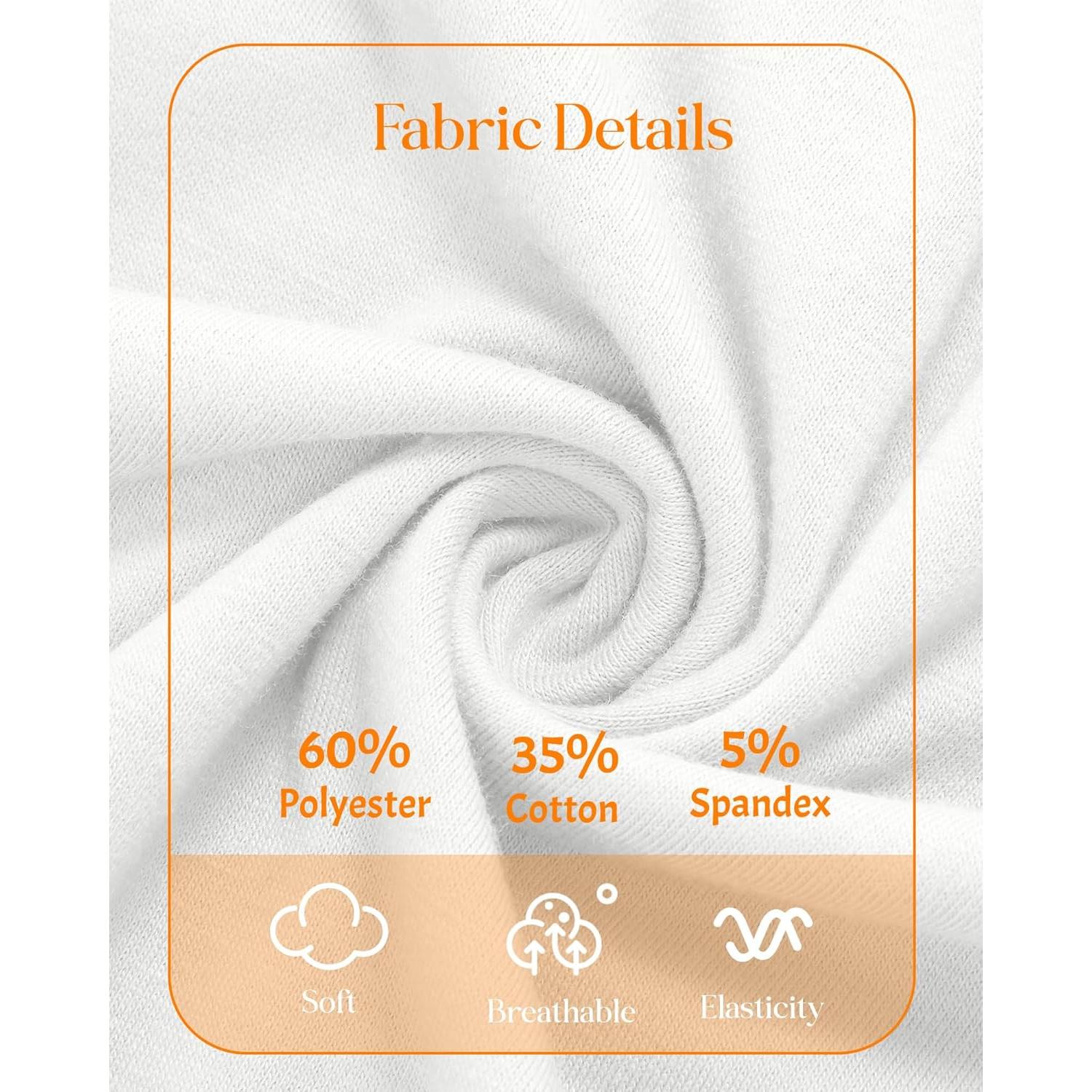 Ficerd 4 Camisetas de Lactancia Manga Corta para Mujeres