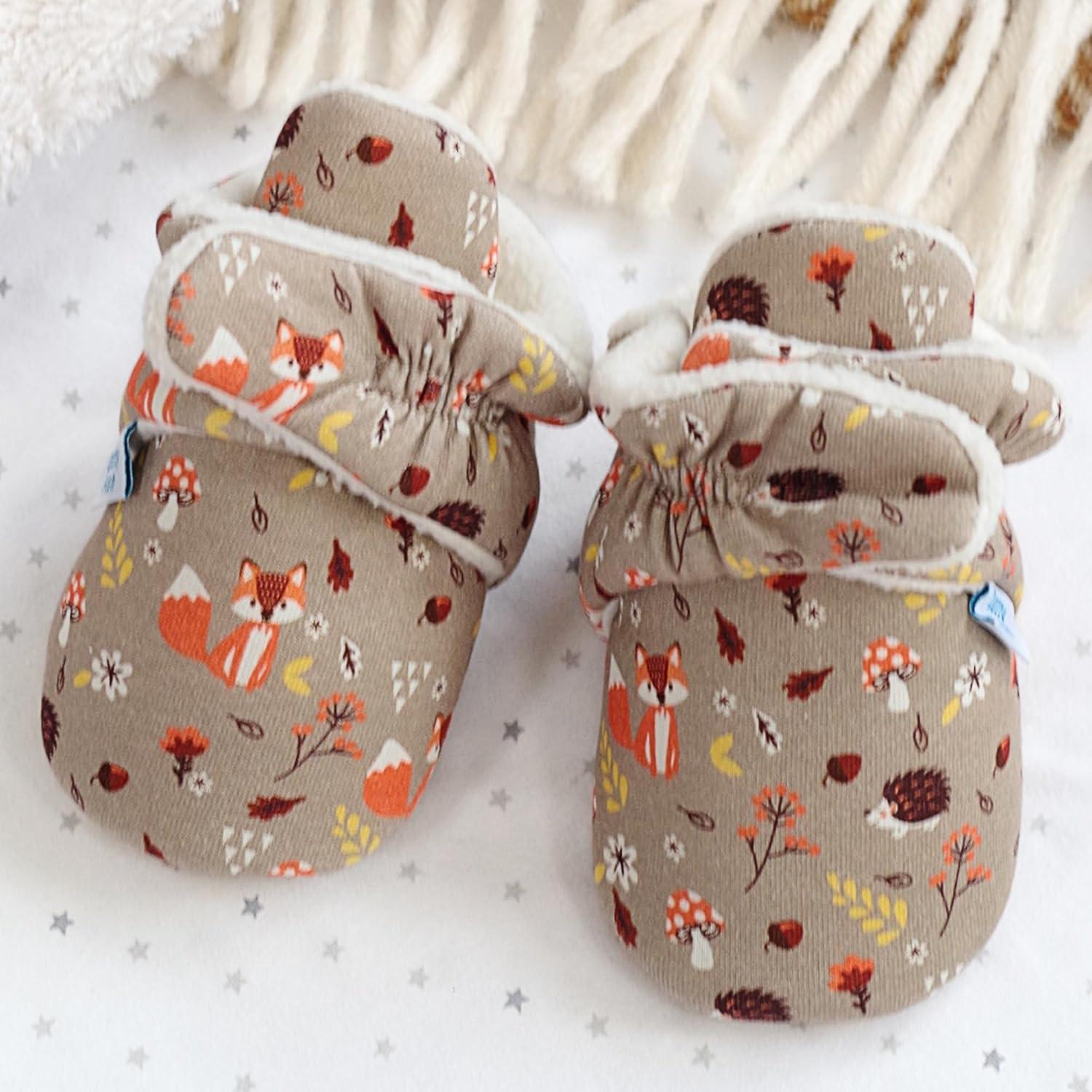 Botines de Algodón Dotty Fish para Bebés 0-6 Meses - Antideslizantes