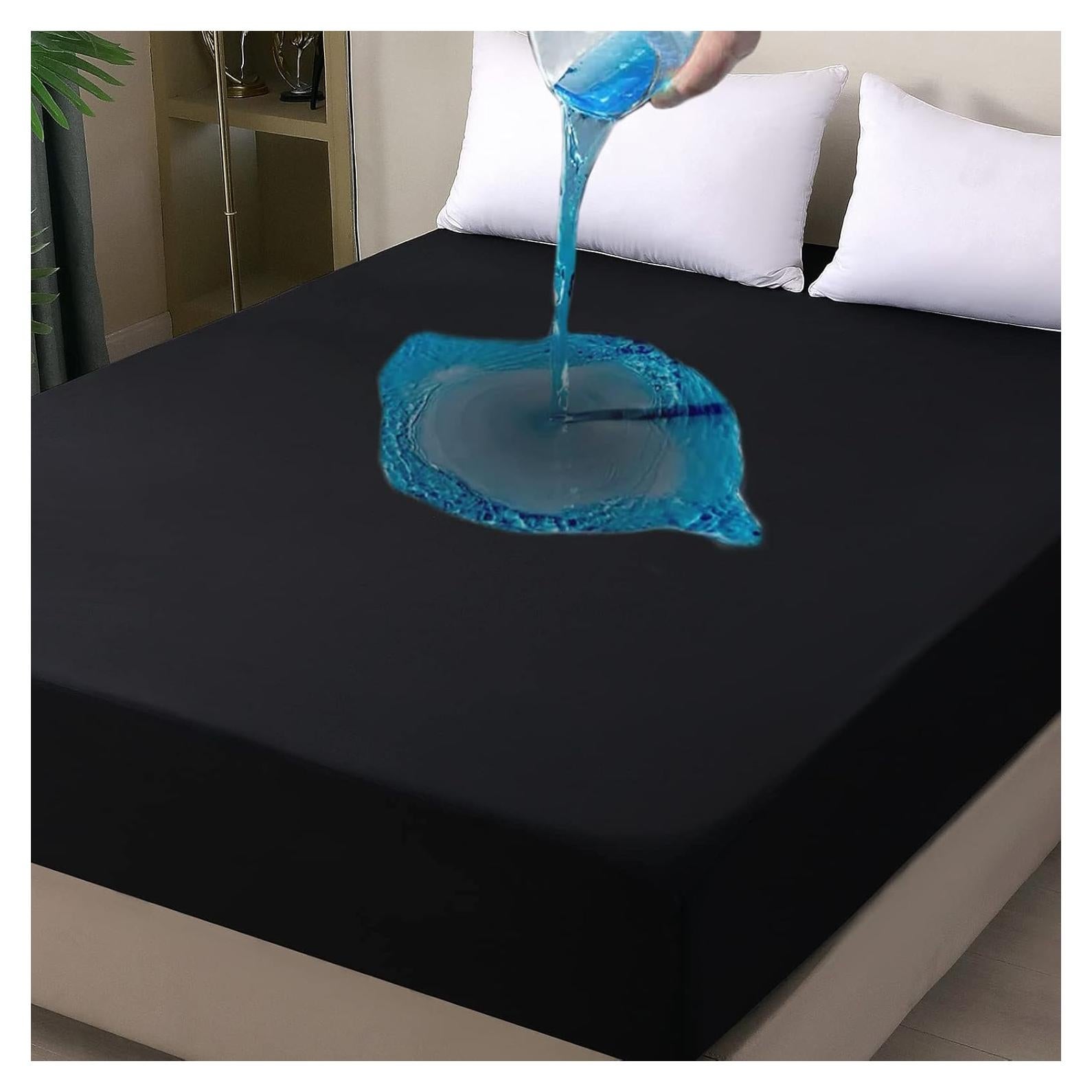 Protector de Colchón Twin Impermeable Ohano Negro 99x190 cm