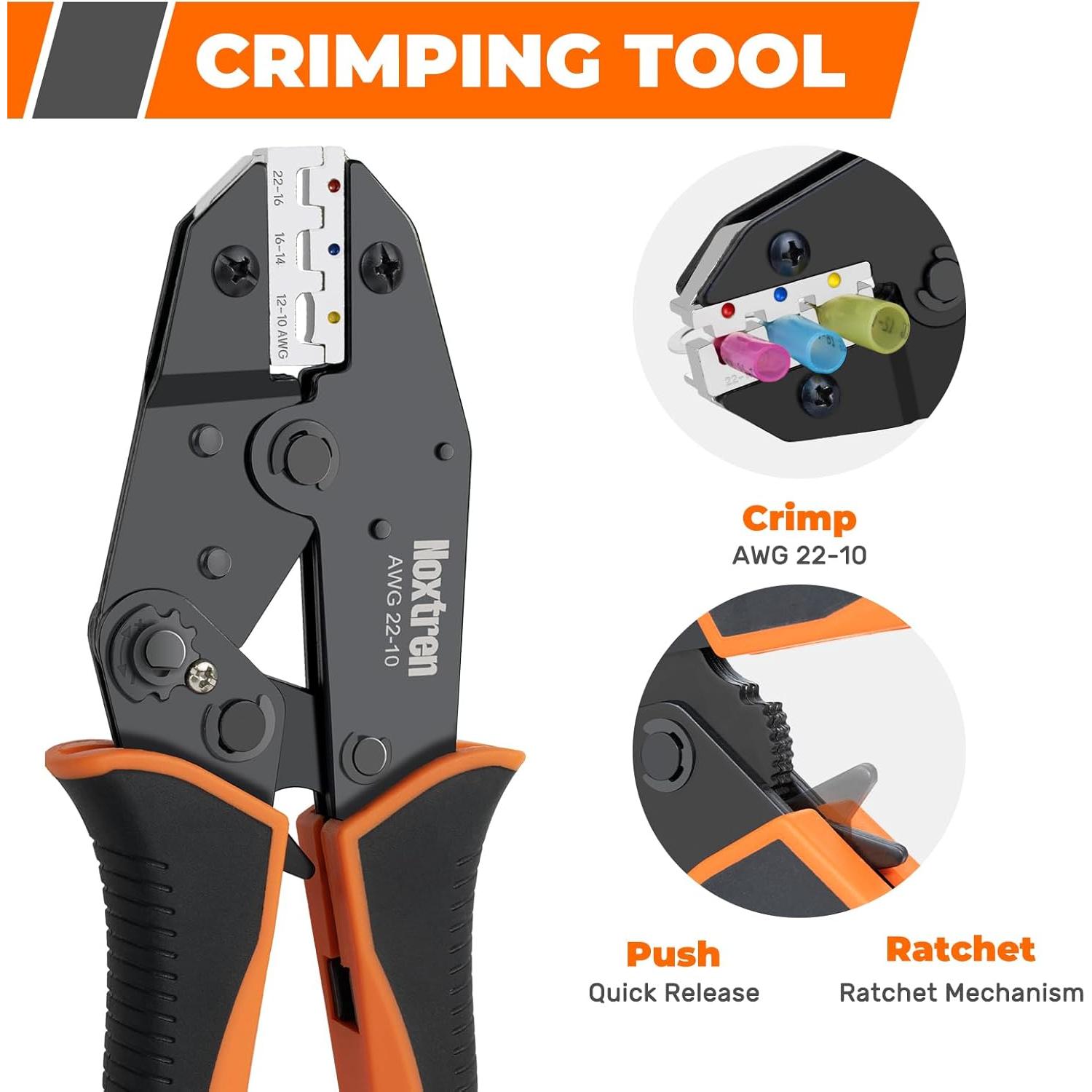 Kit de Crimpado Noxtren 220PCS Conectores Termorretráctil