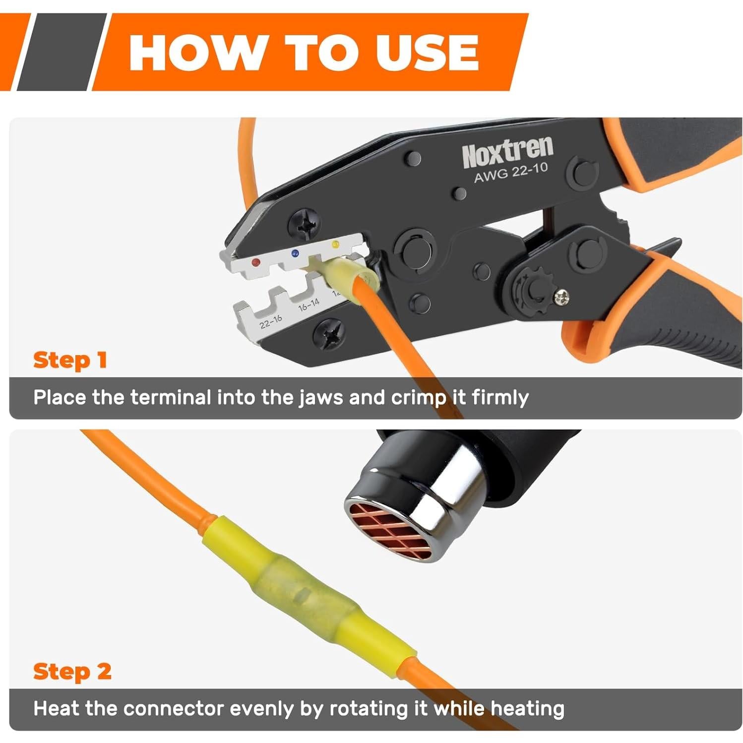 Kit de Crimpado Noxtren 220PCS Conectores Termorretráctil