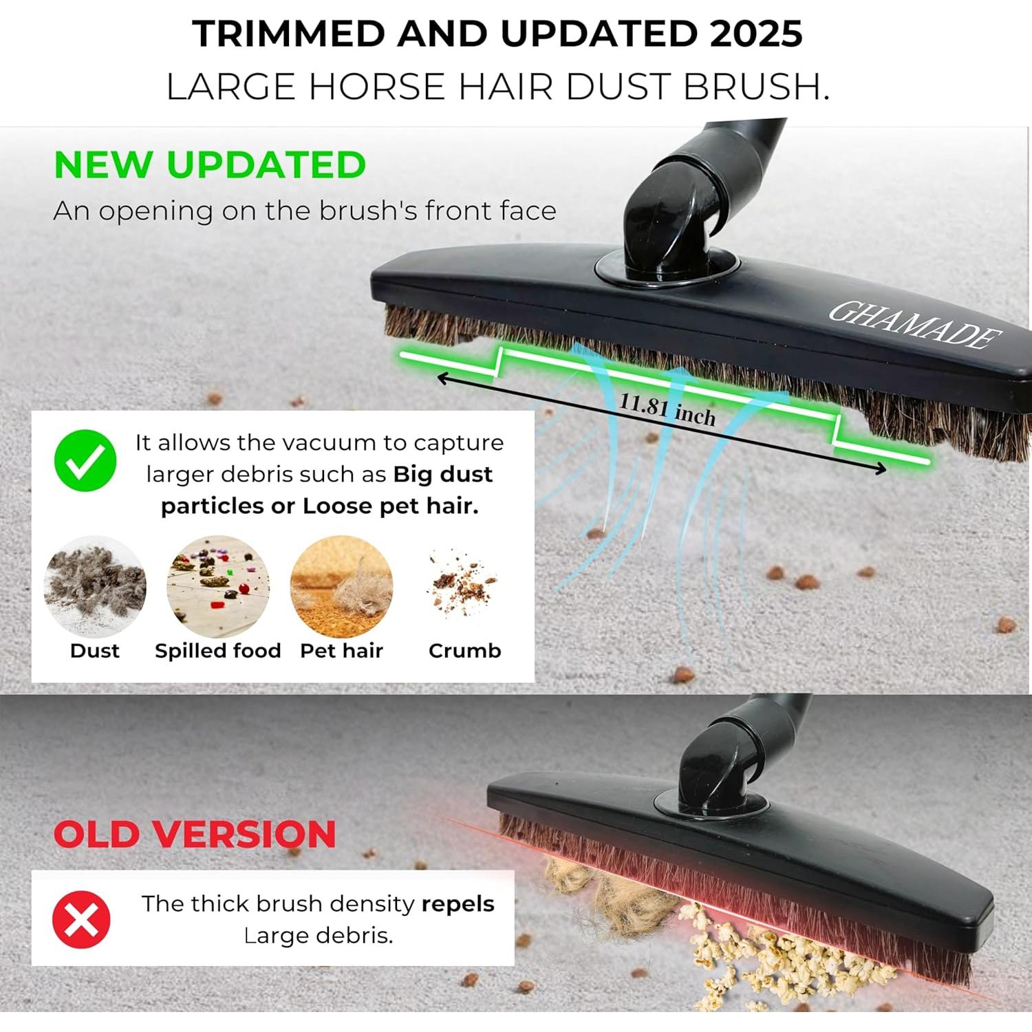 Cepillo de Suelo GHAMADE con Varilla de Extensión 99 cm