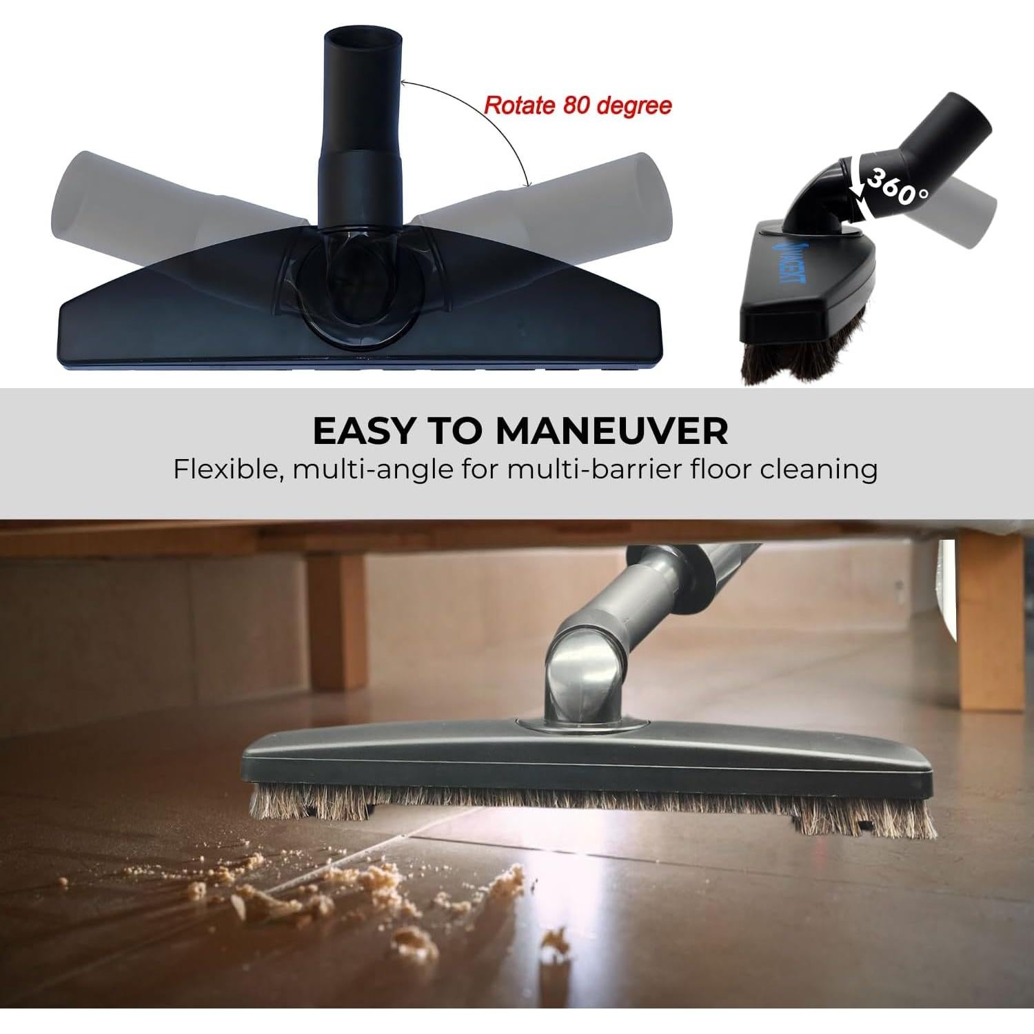 Cepillo de Suelo GHAMADE con Varilla de Extensión 99 cm