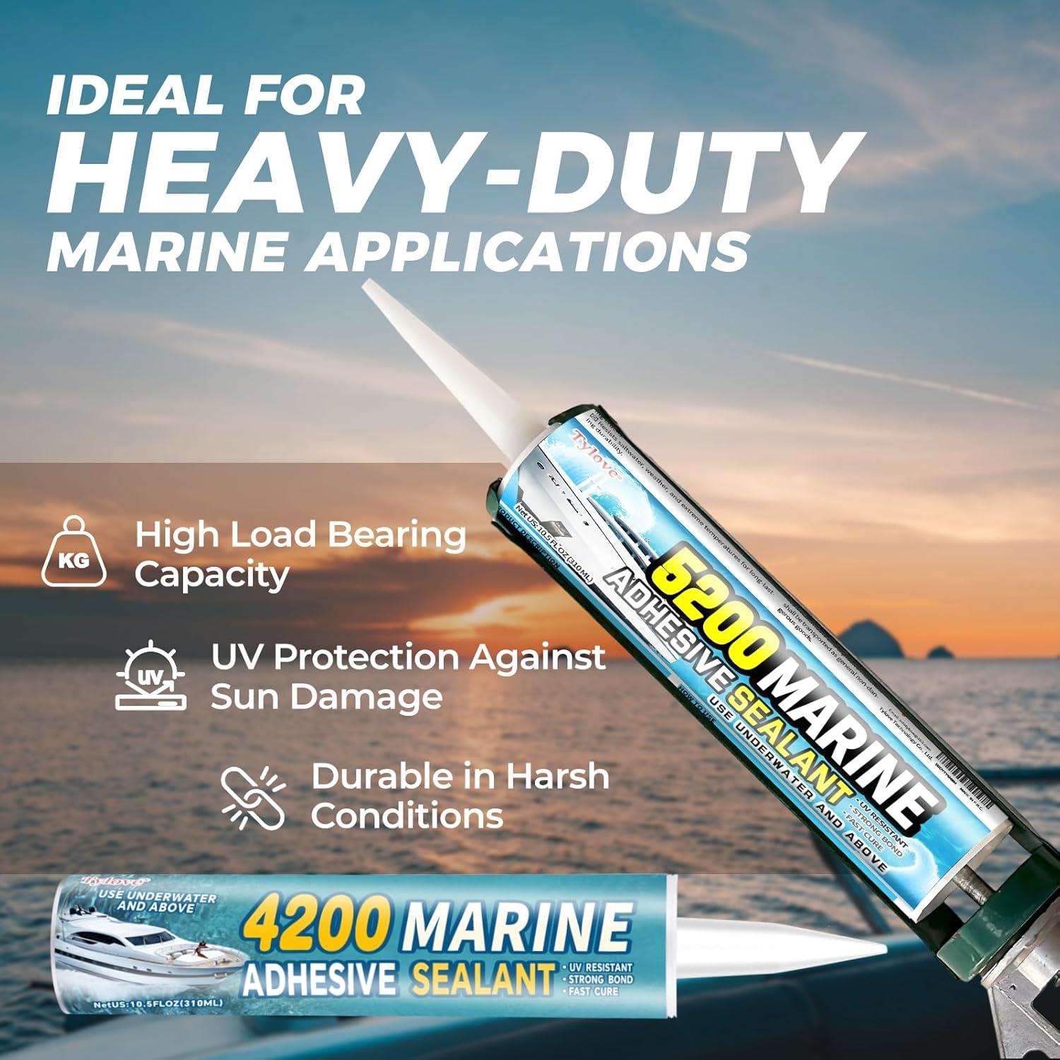 Sellador Adhesivo Marino Tylove 4200 - Curado Rápido, 298 g