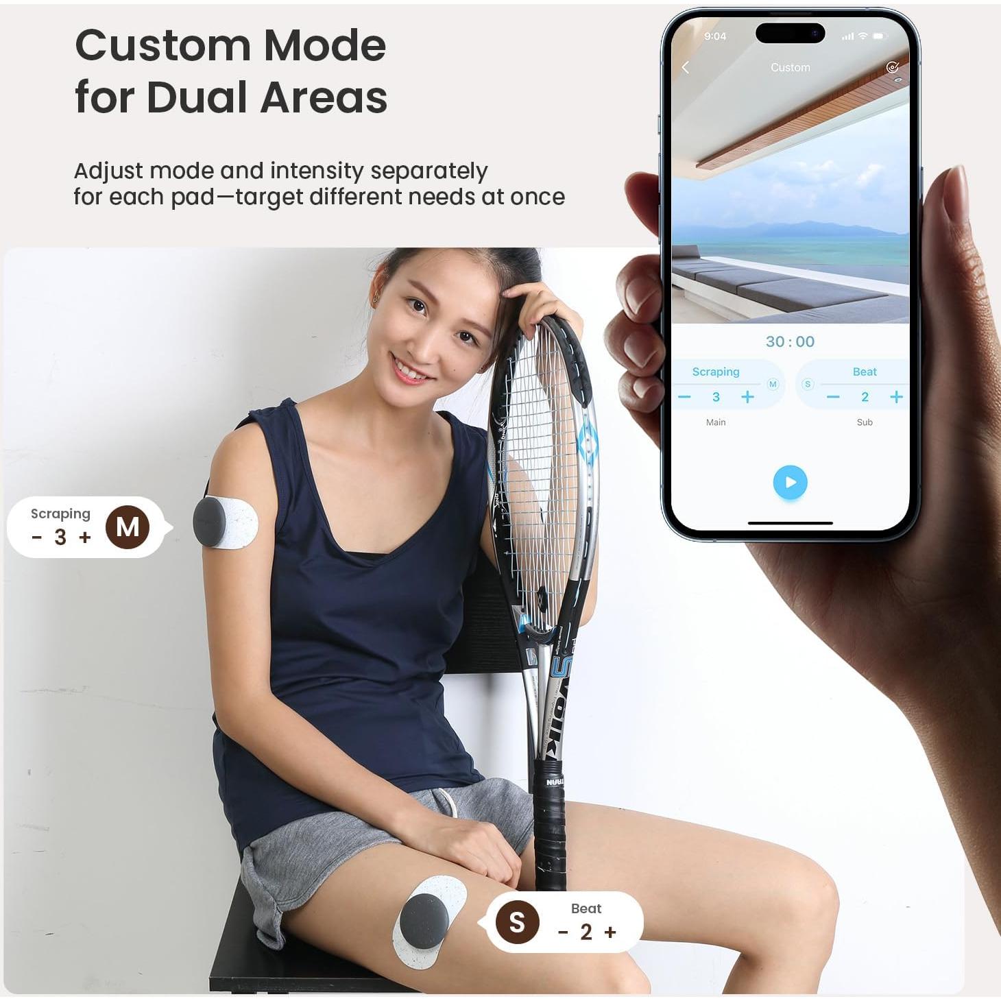 Unidad TENS Inalámbrica Mooyee M2 - Alivio Dolor 18 Modos