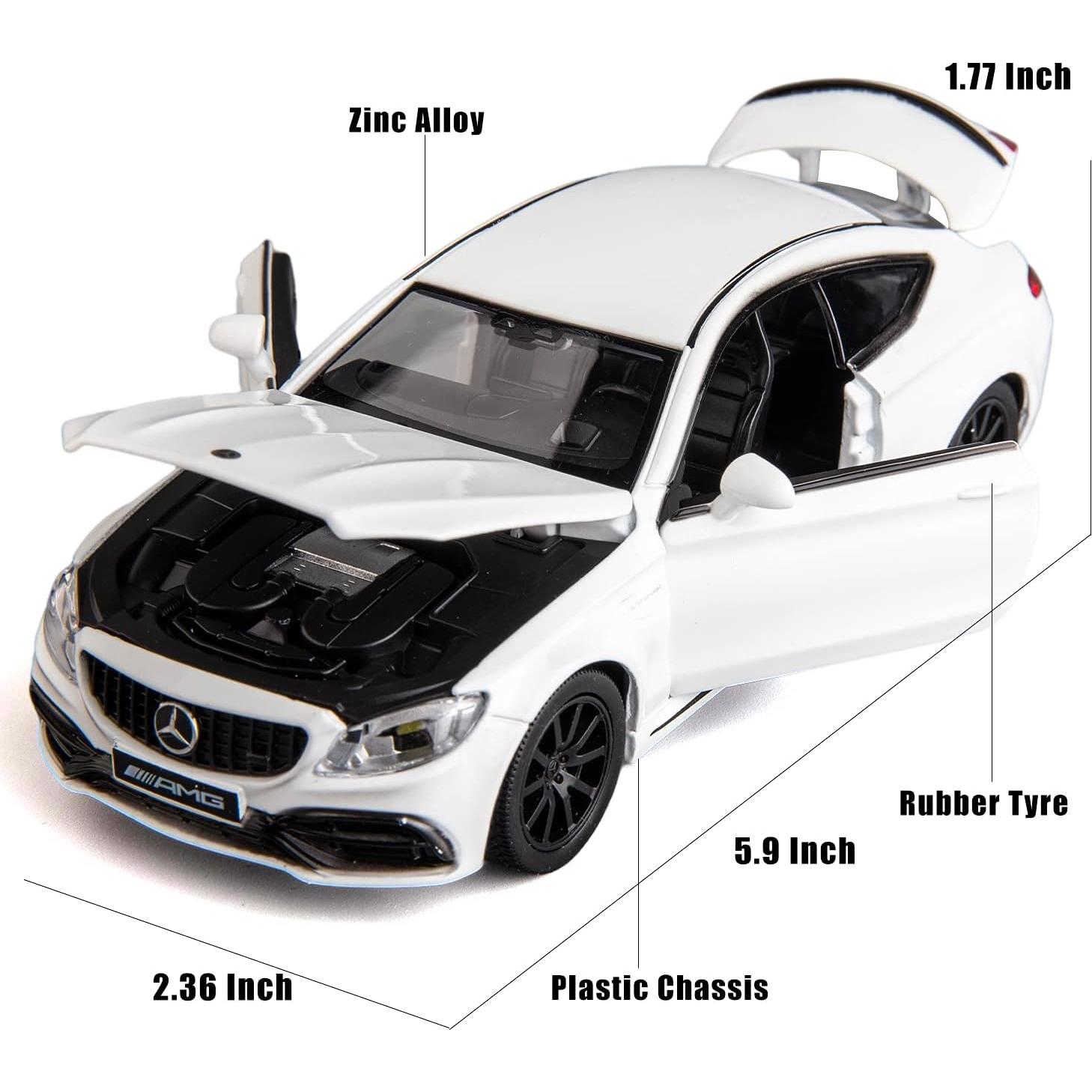 Coche Juguete Mercedes-Benz C63 AMG 1:32 RMZ City Blanco