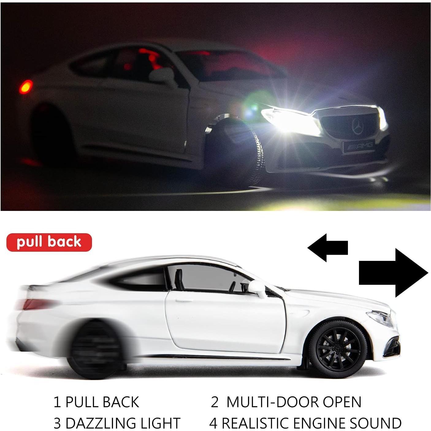 Coche Juguete Mercedes-Benz C63 AMG 1:32 RMZ City Blanco