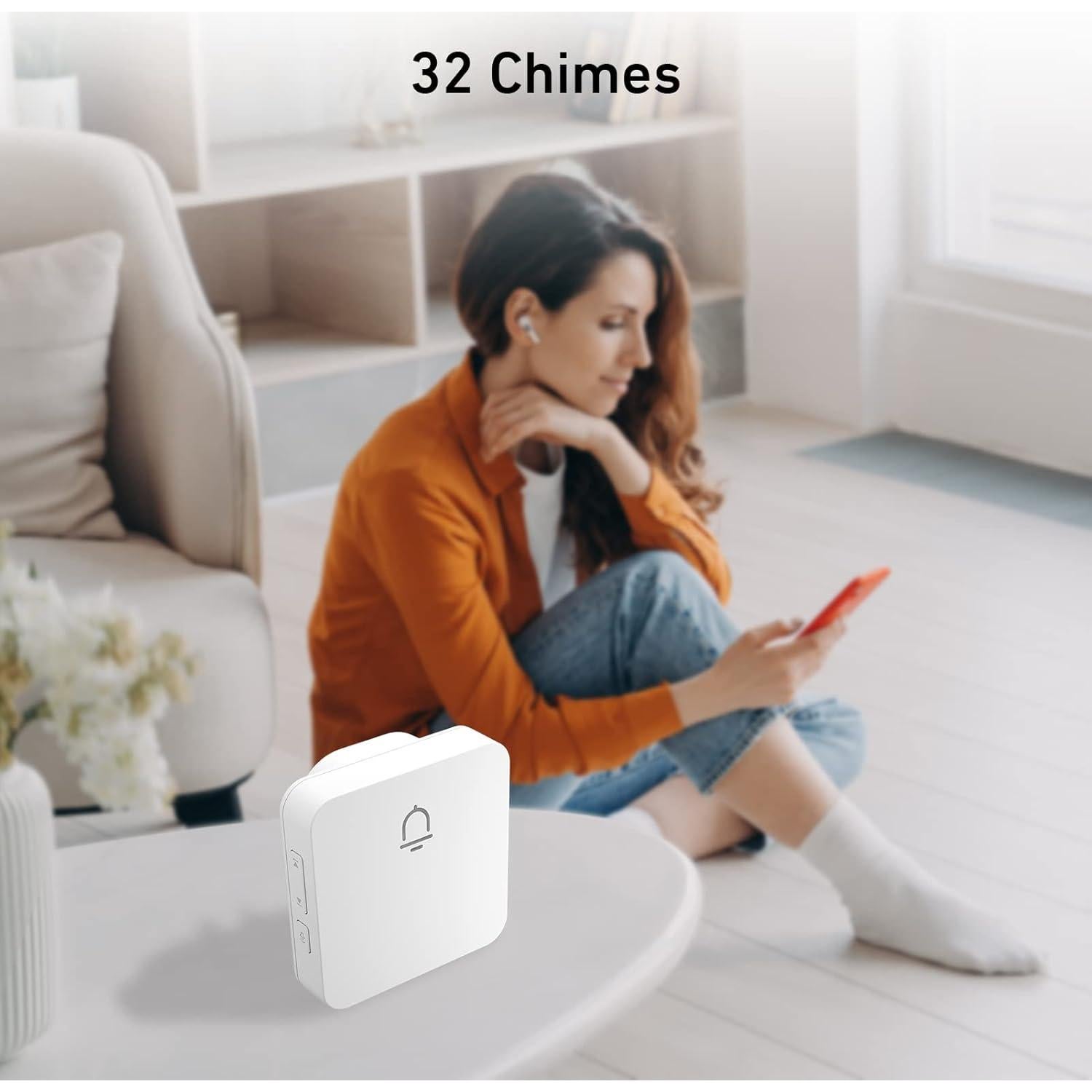 Timbre Inalámbrico SECRUI 2 Botones Alcance 304 m Impermeable