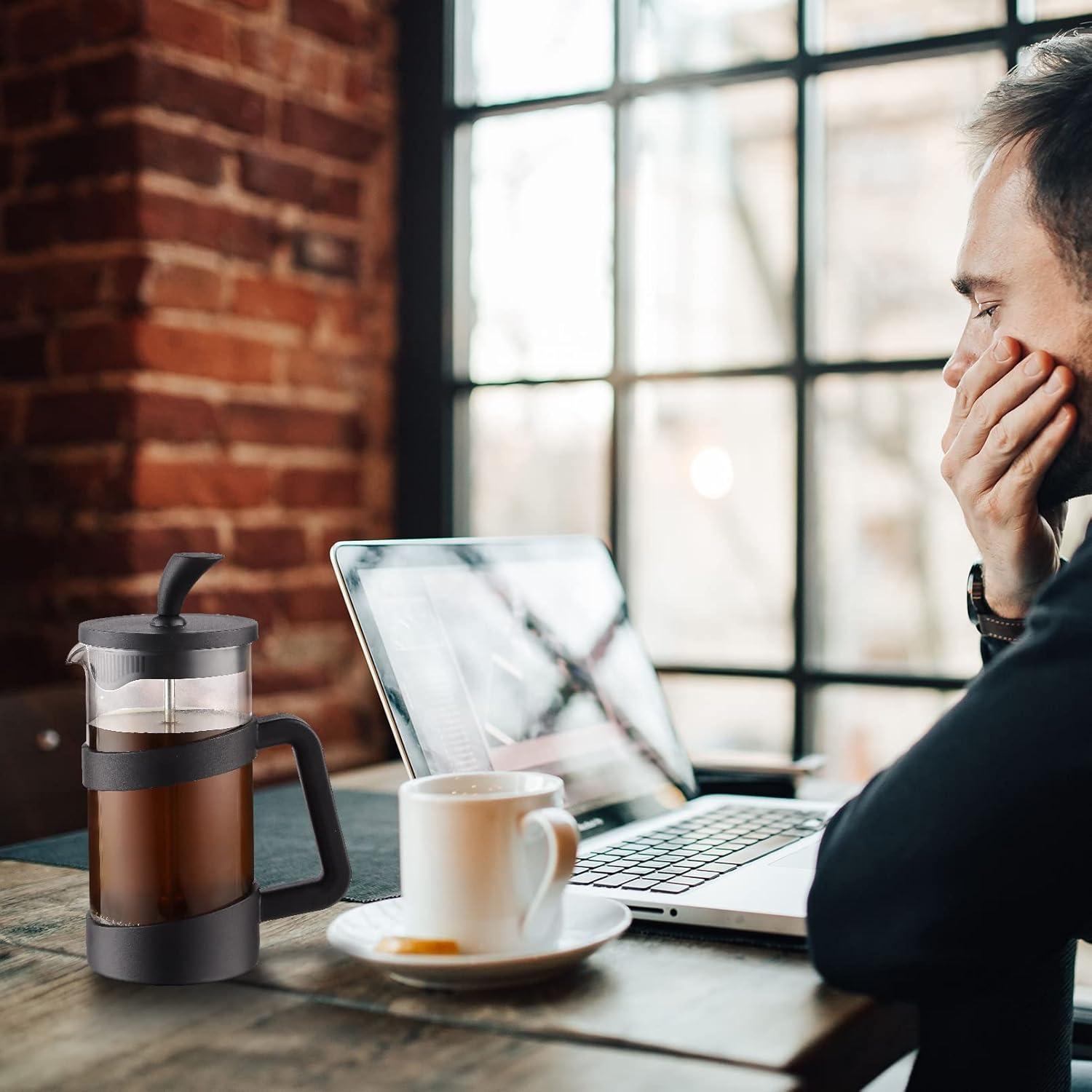 Prensa Francesa Sivaphe 12oz Jarra de Borosilicato Negra