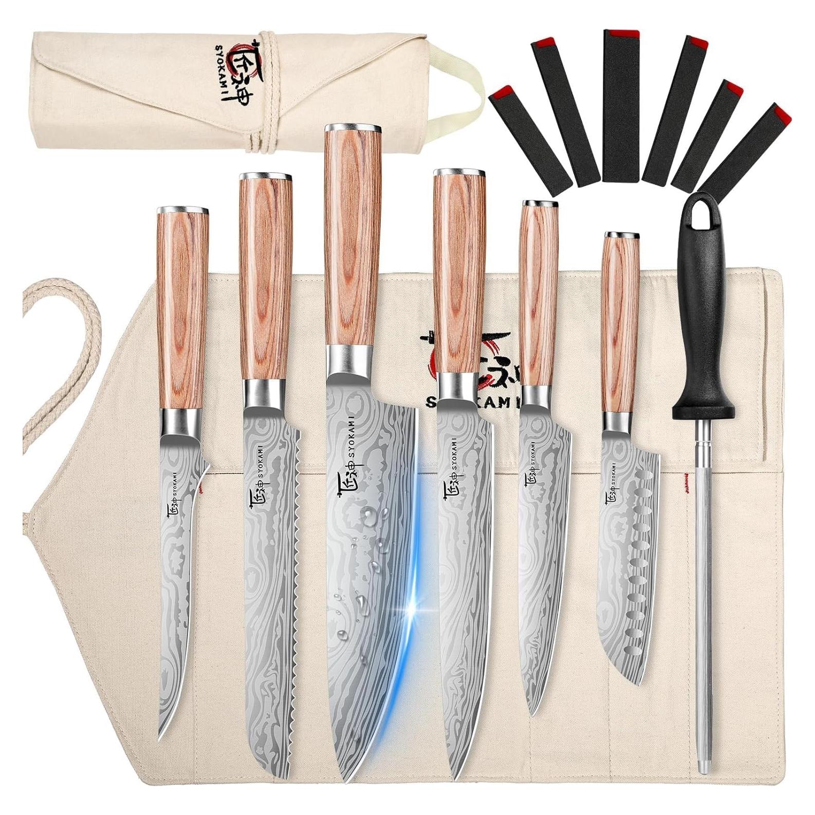 Juego de cuchillos de cocina SYOKAMI 14 piezas acero inoxidable