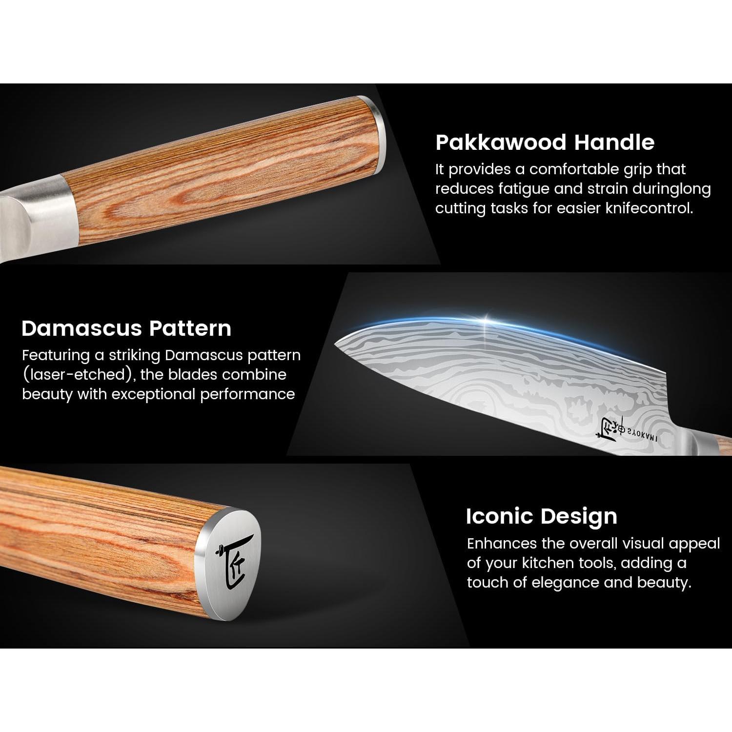 Juego de cuchillos de cocina SYOKAMI 14 piezas acero inoxidable