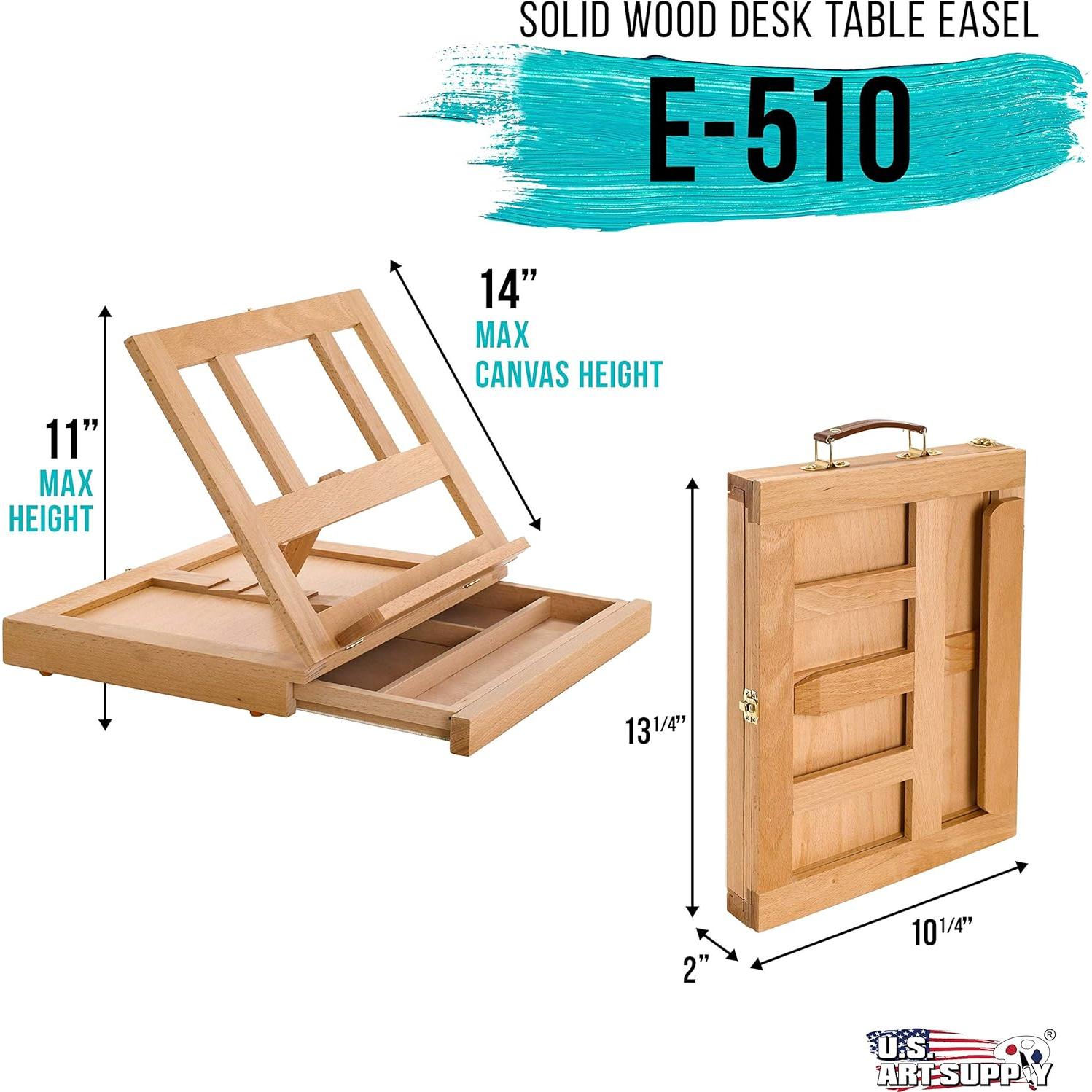 Caballete de Mesa Ajustable U.S. Art Supply Solana Madera