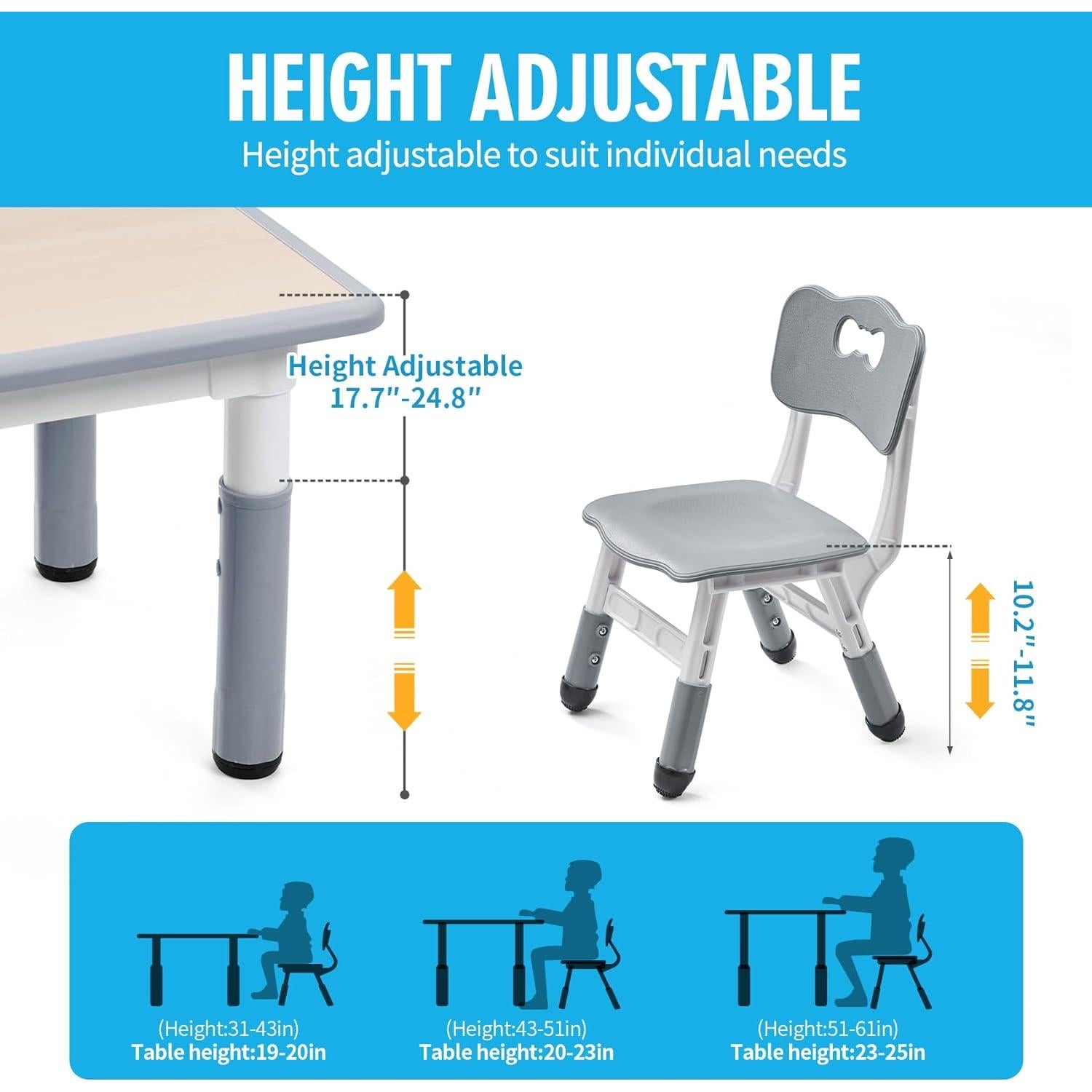 Conjunto de mesa y sillas para niños UNICOO KT-TCO1 58.4cm