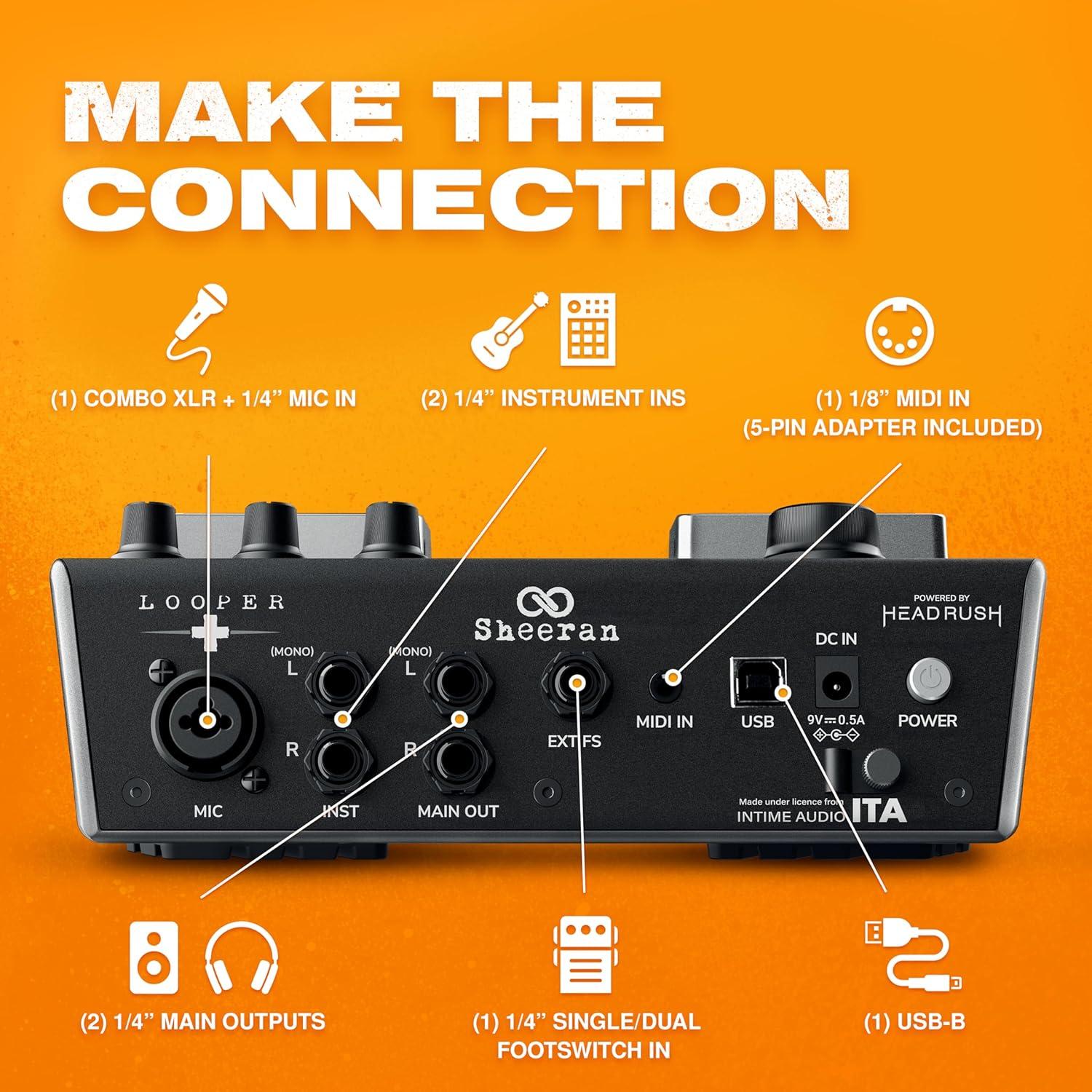 Pedal Looper Doble Pista SHEERAN LOOPER + con 128 Loops