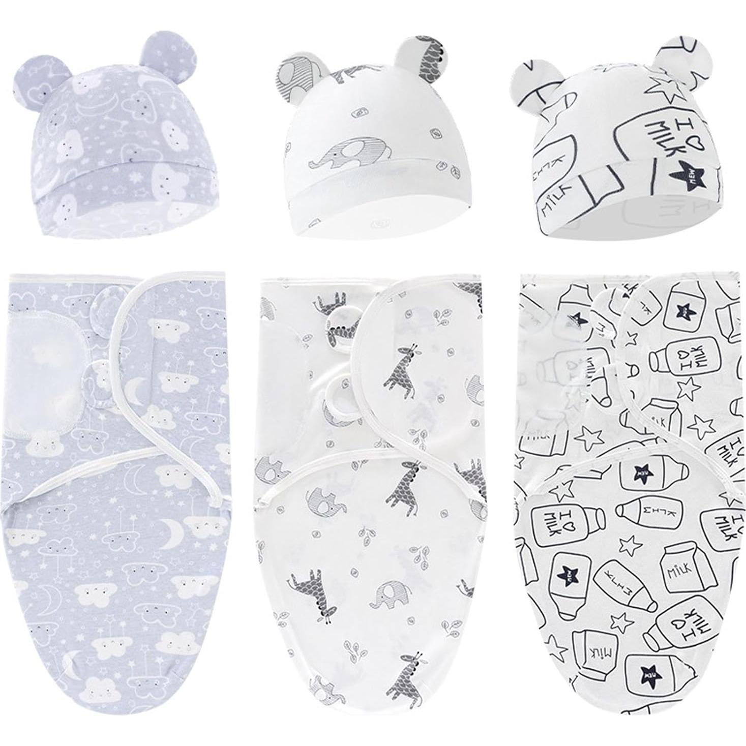 Paquete de 3 Sacos de Sueño Envueltos Orgánicos Soothe Baby