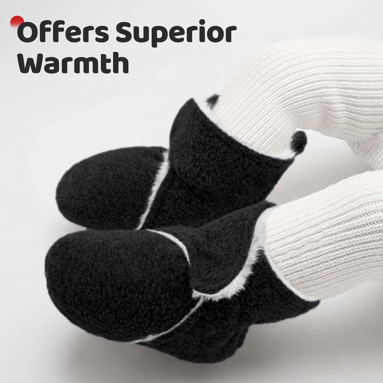 Botines de Felpa Pro Goleem para Bebés 0-3 Meses Negros