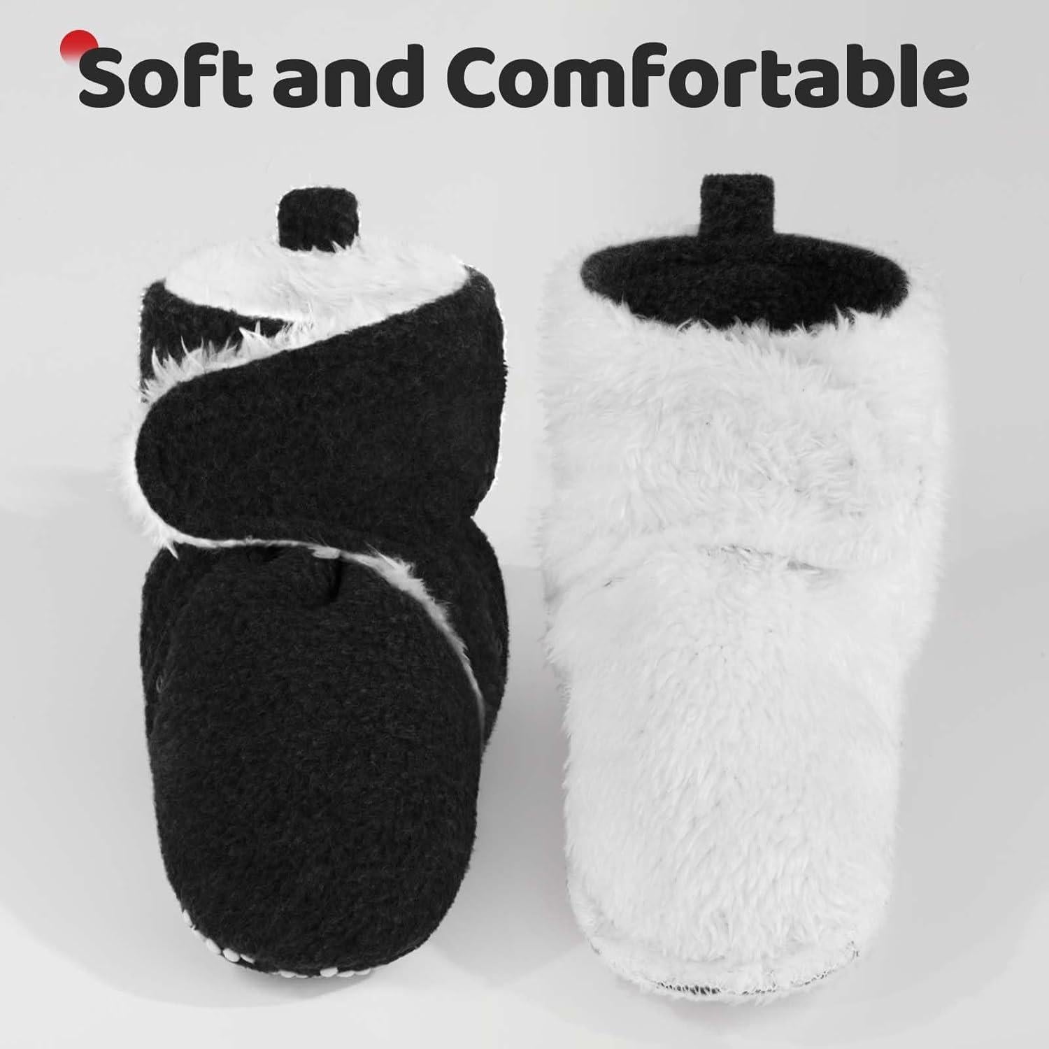 Botines de Felpa Pro Goleem para Bebés 0-3 Meses Negros