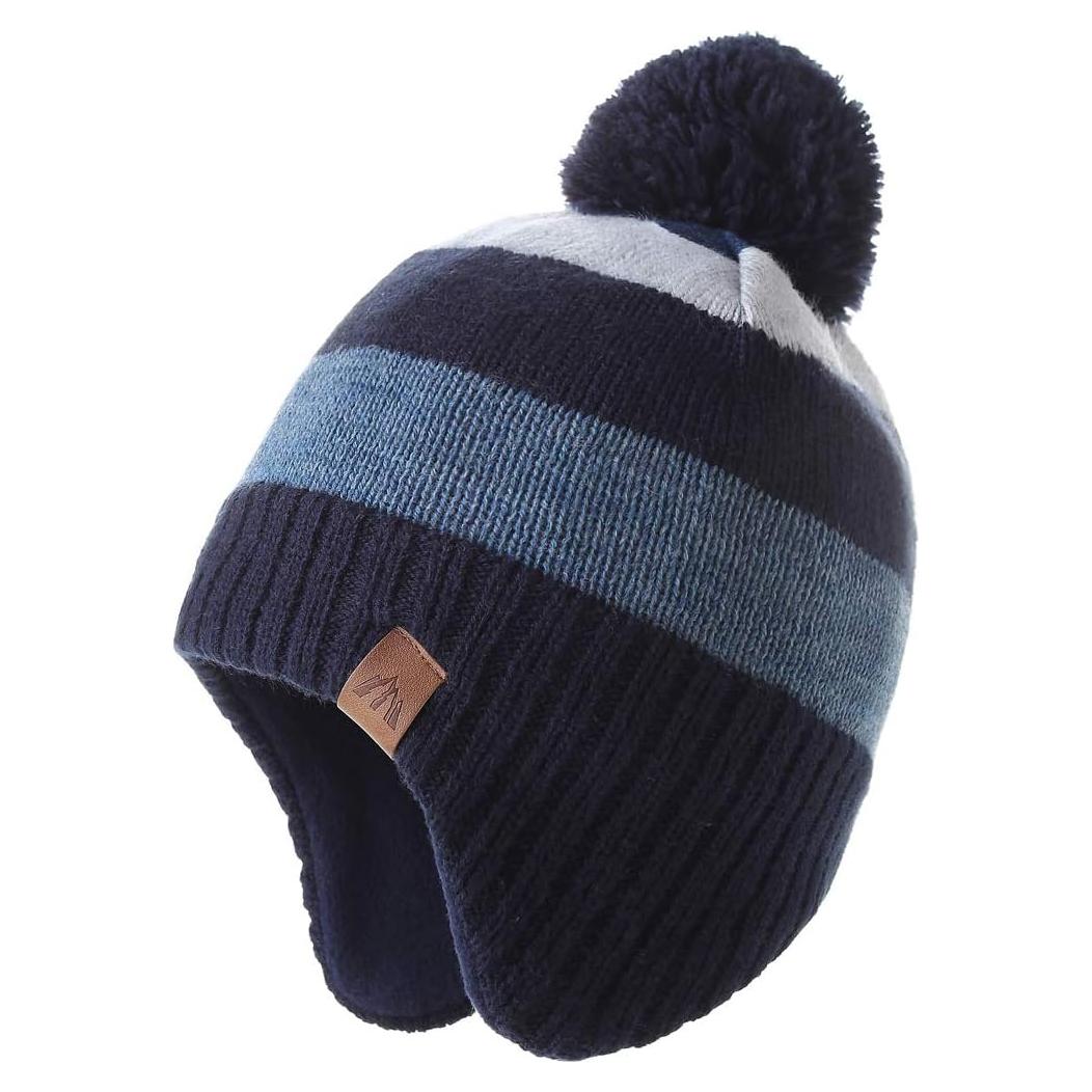Gorro de Invierno para Niños AHAHA con Orejeras Forrado Polar