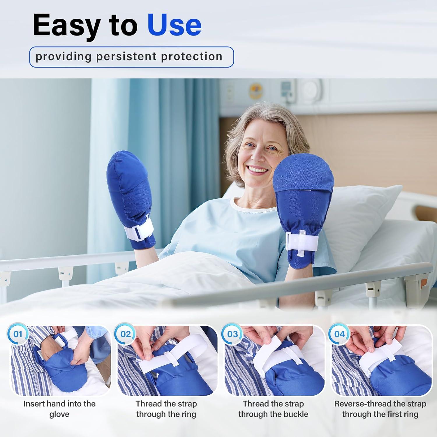 Guantes de Restricción Doble Acolchado para Demencia 2pcs