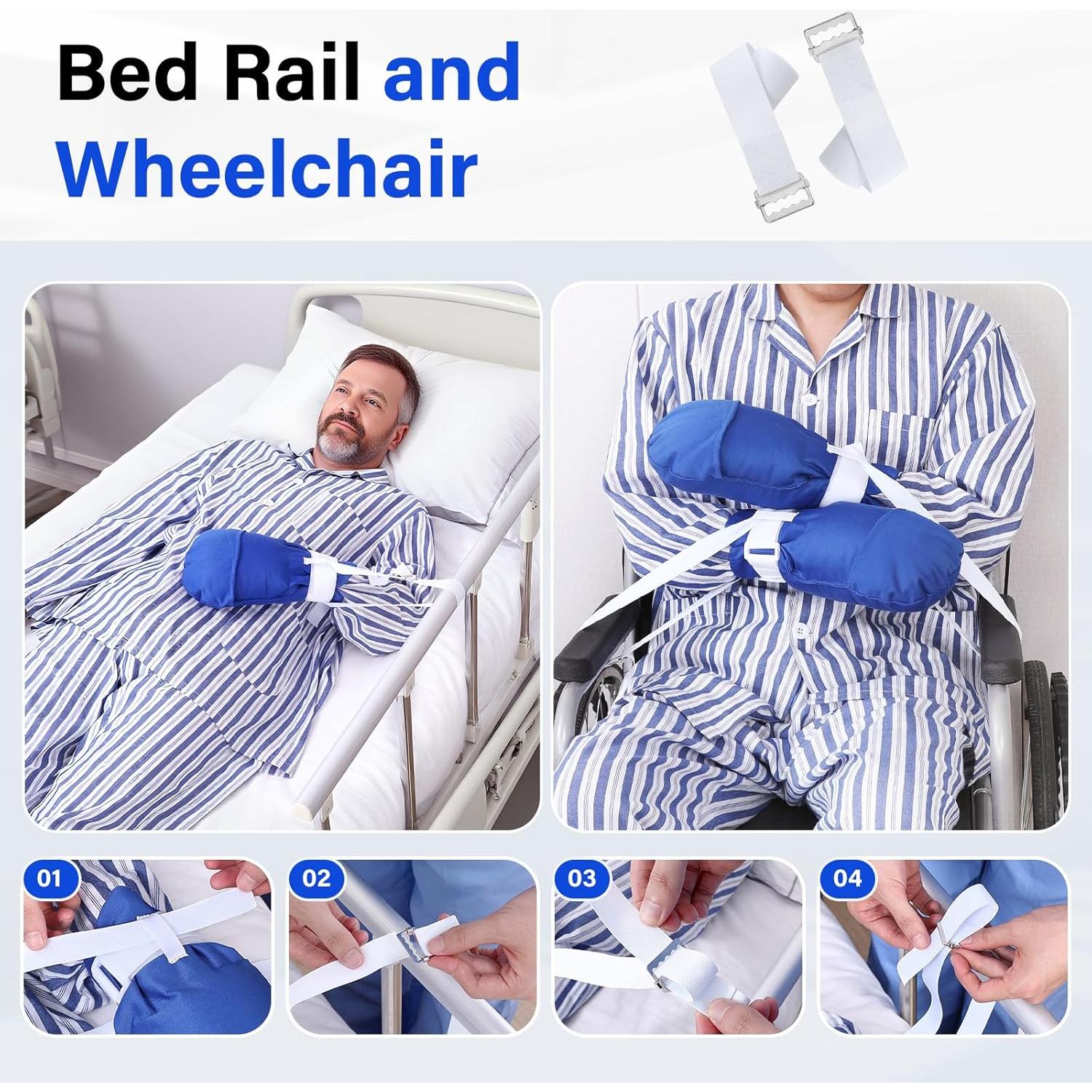 Guantes de Restricción Doble Acolchado para Demencia 2pcs