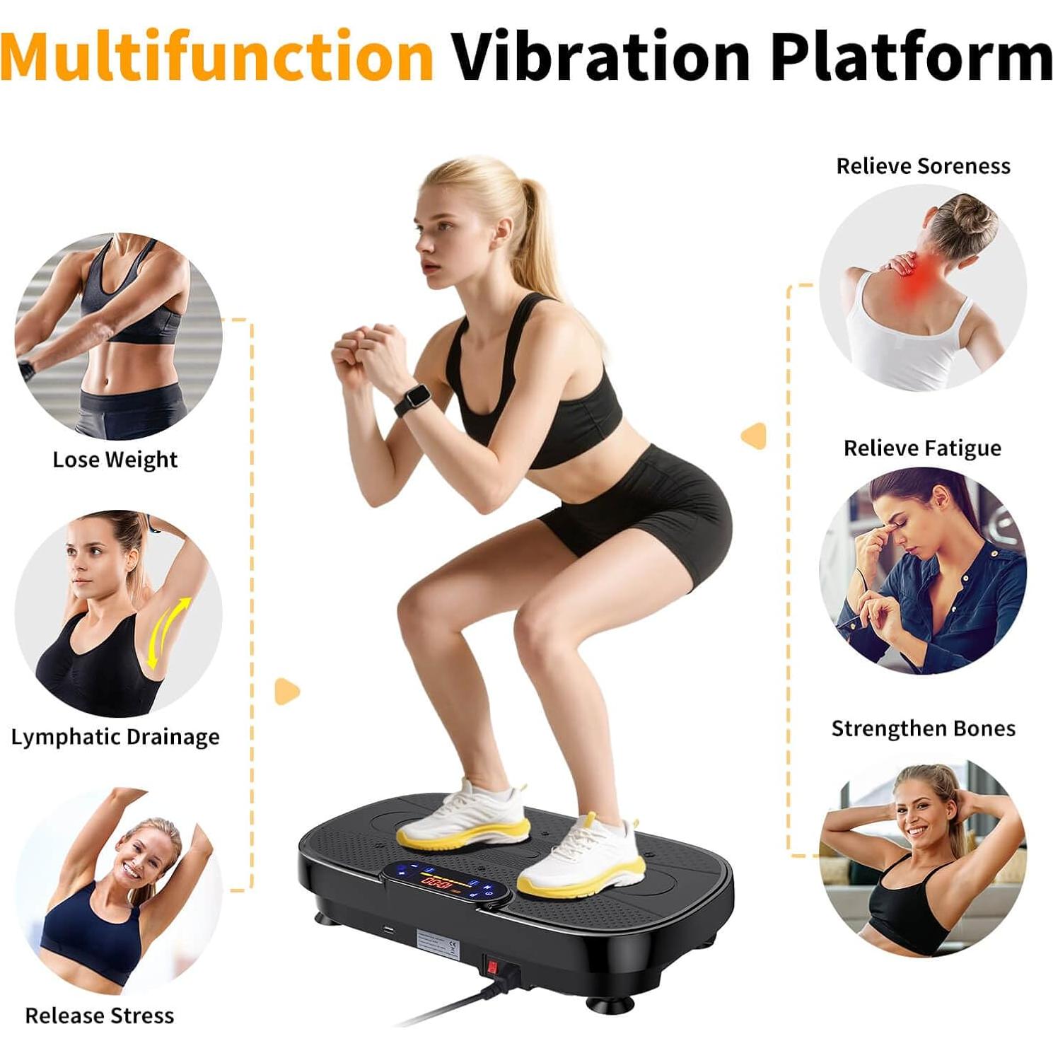 Placa de Vibración KEMLDIVS con Bluetooth y Pantalla Táctil