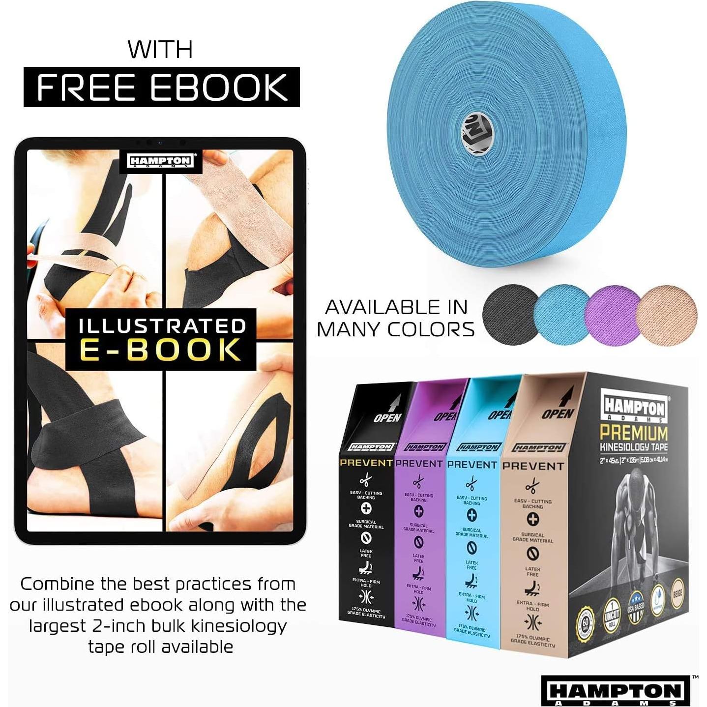 Cinta de Kinesiología Hampton Adams 41m Beige Hipoalergénica