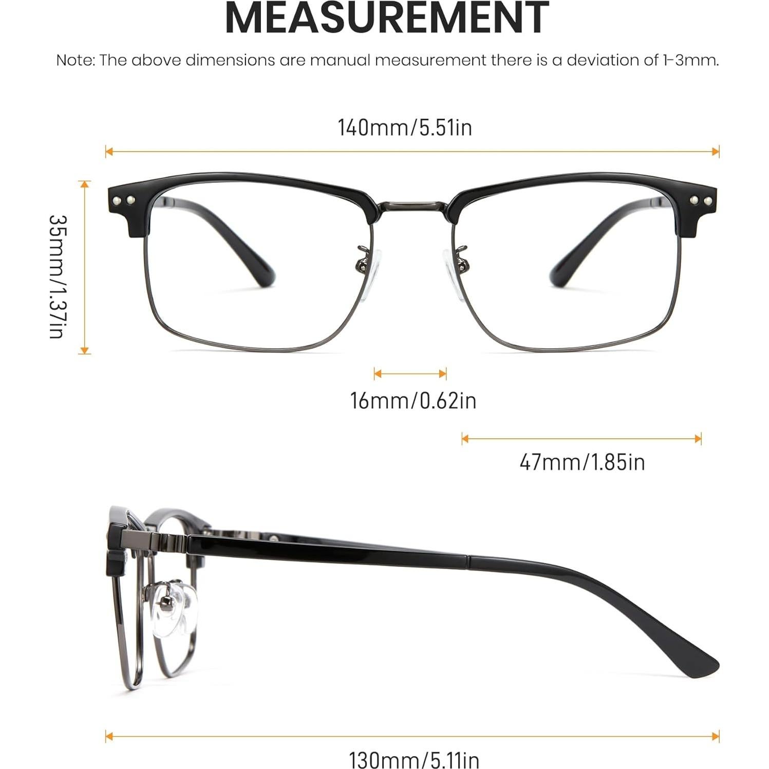 Gafas de luz azul Cyxus 8133T08 para hombres - Marco metal TR90