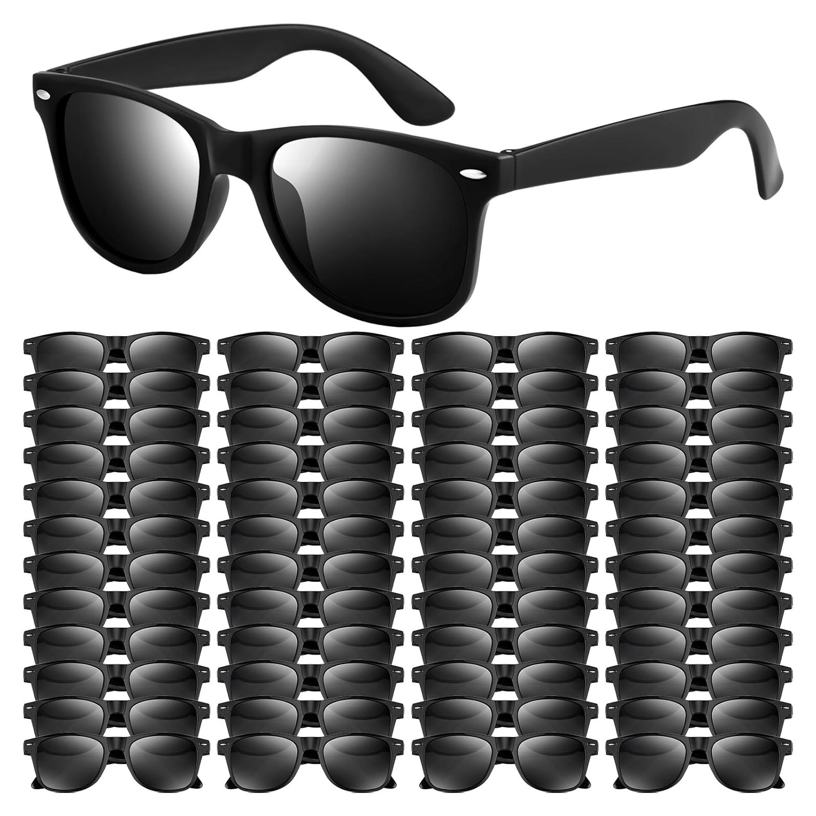 Paquete de 6 Gafas de Sol Negras Retro UV400 para Adultos