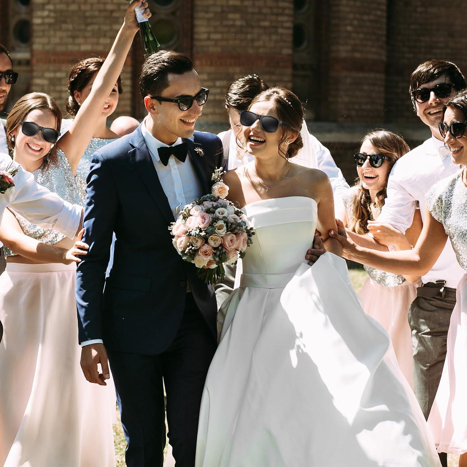 Paquete de 6 Gafas de Sol Negras Retro UV400 para Adultos