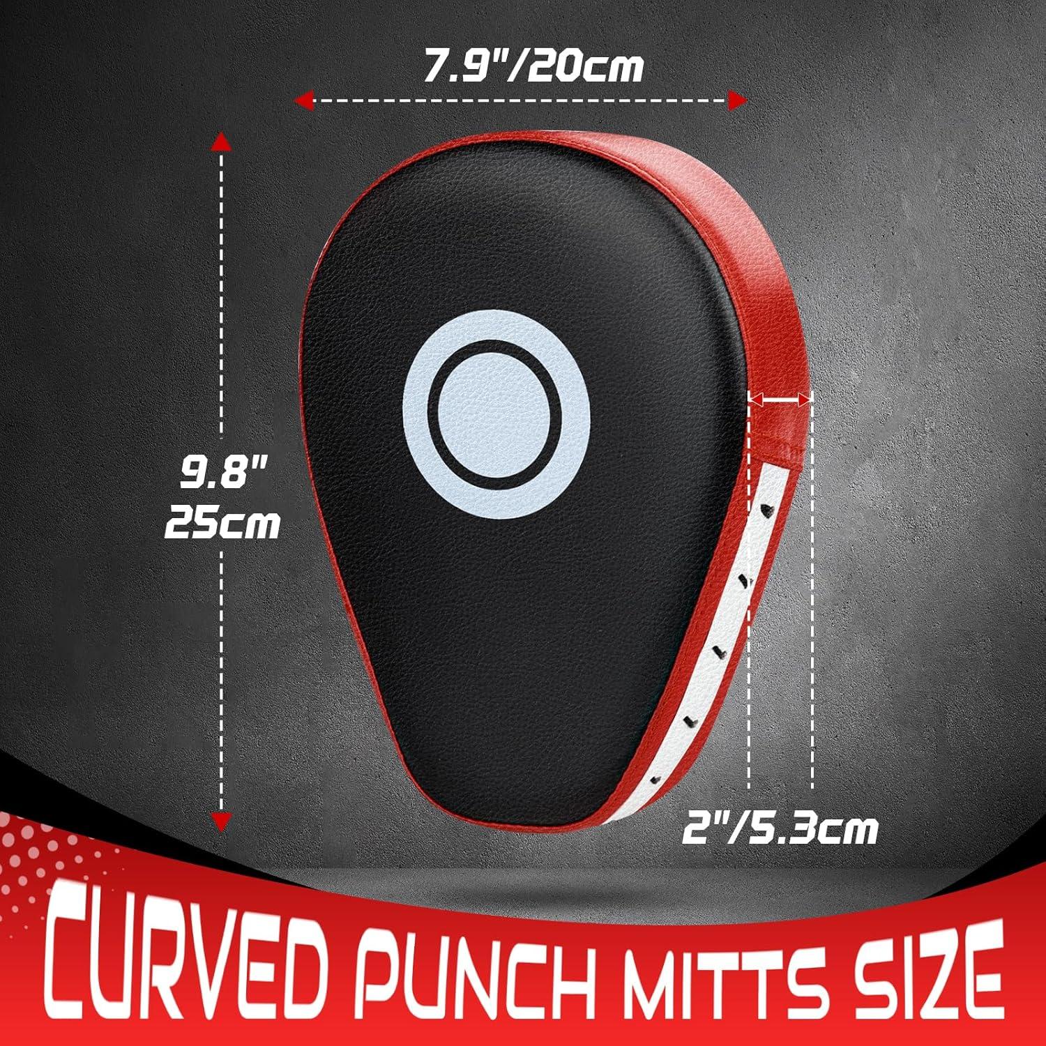 Mitones Curvados de Boxeo YORWHIN - Entrenamiento Unisex Rojo