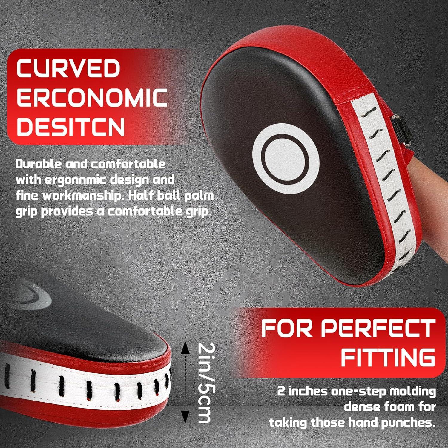 Mitones Curvados de Boxeo YORWHIN - Entrenamiento Unisex Rojo