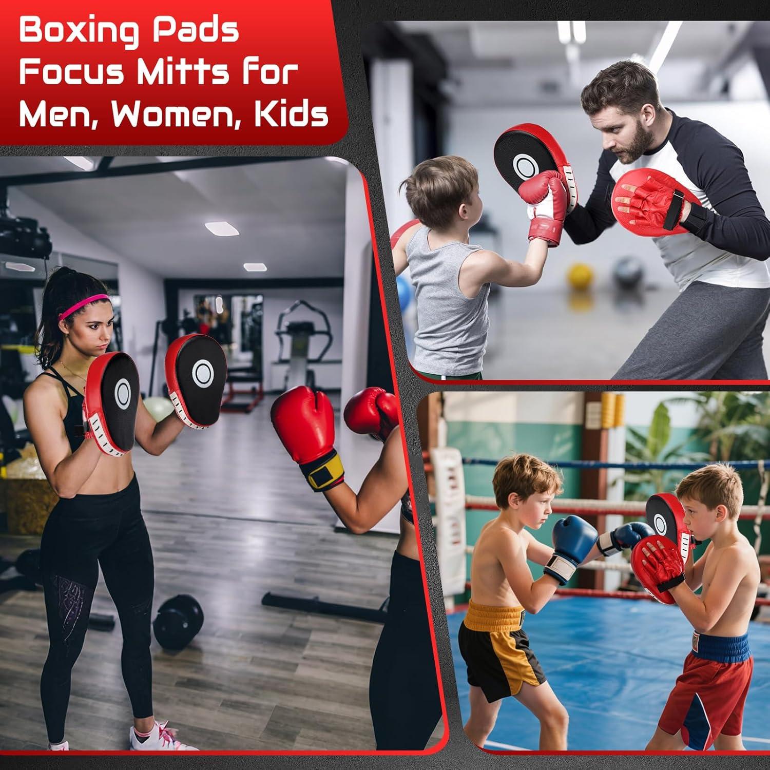 Mitones Curvados de Boxeo YORWHIN - Entrenamiento Unisex Rojo