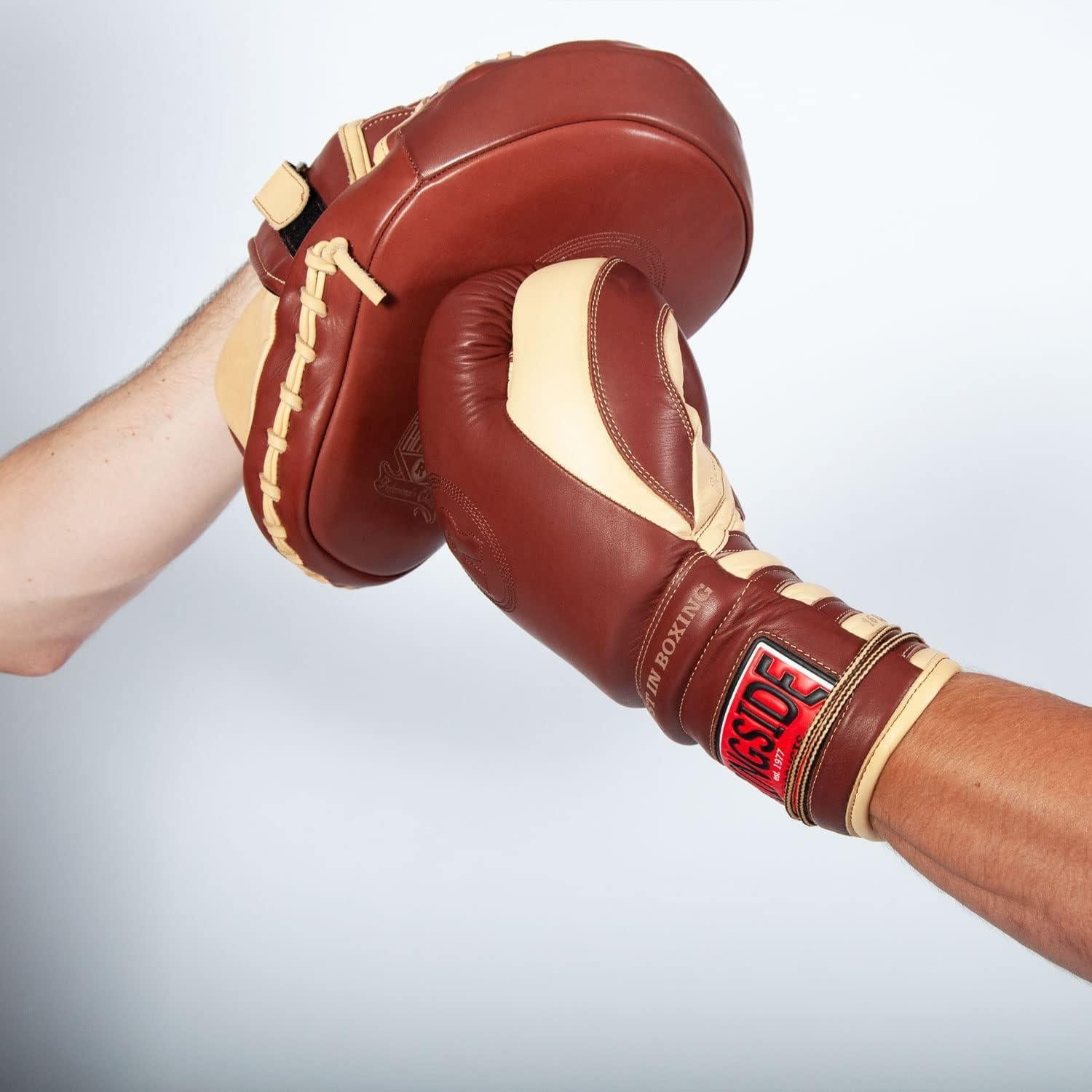 Guantes de Boxeo Ringside Heritage Panther 15 oz Cuero Marrón