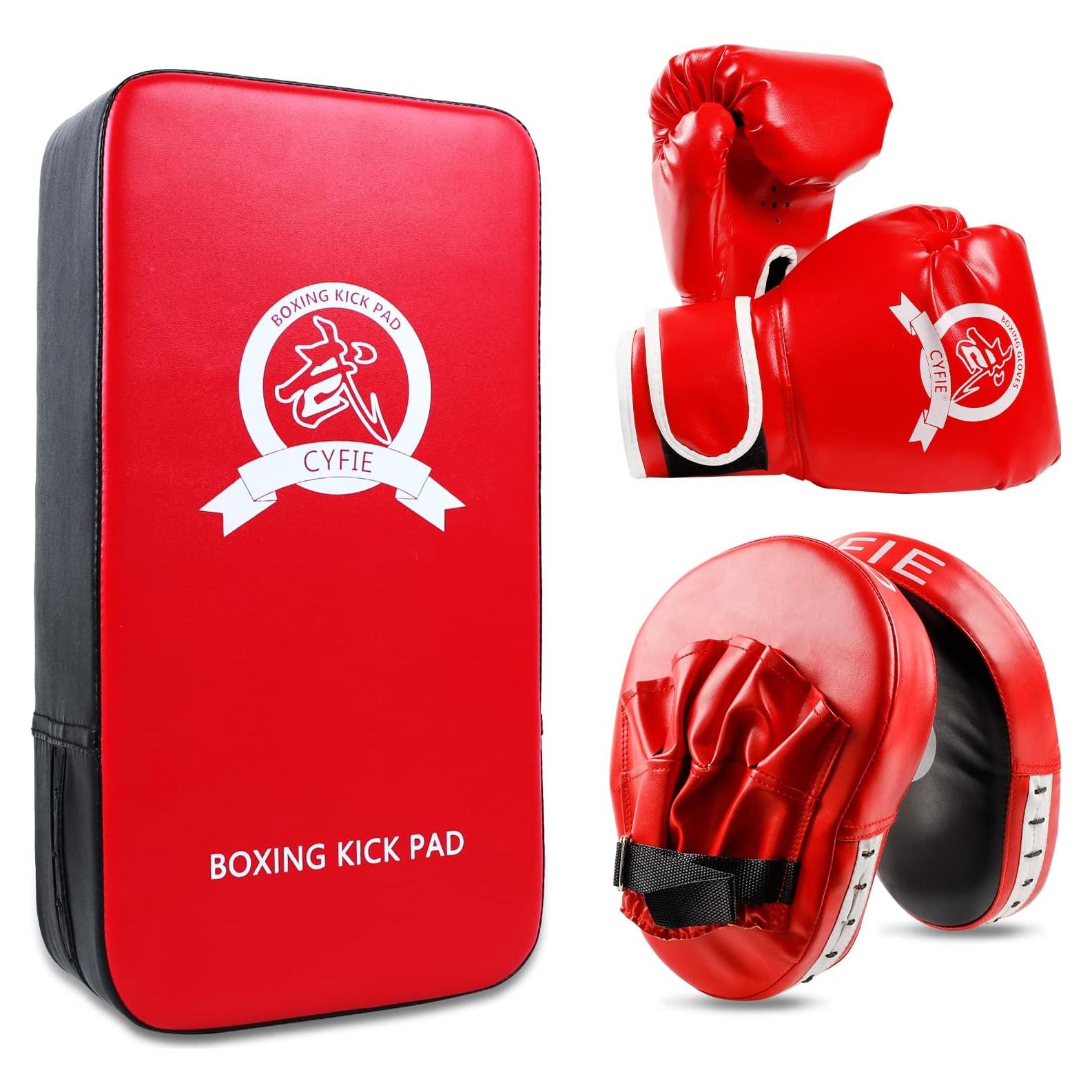 SEISSO Kit de Boxeo para Niños - Guantes 6oz y Almohadillas