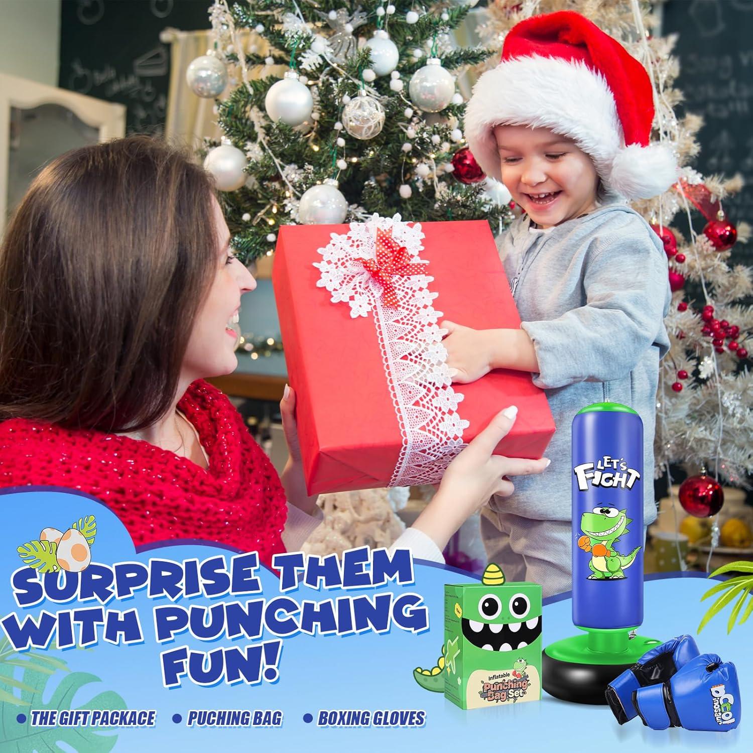 Bolsa de Boxeo Inflable Esnowlee 121.92 cm con Guantes