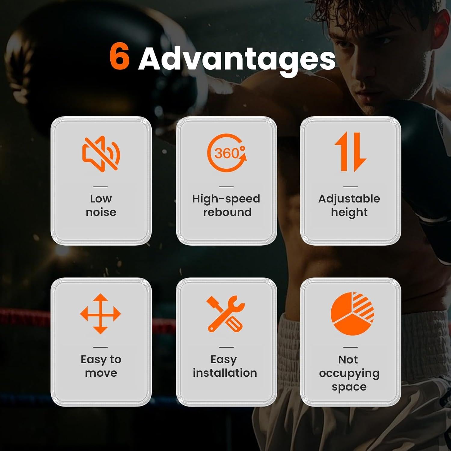 Barra de Boxeo Ajustable INNOLIFE con Saco Giratorio 119-190 cm