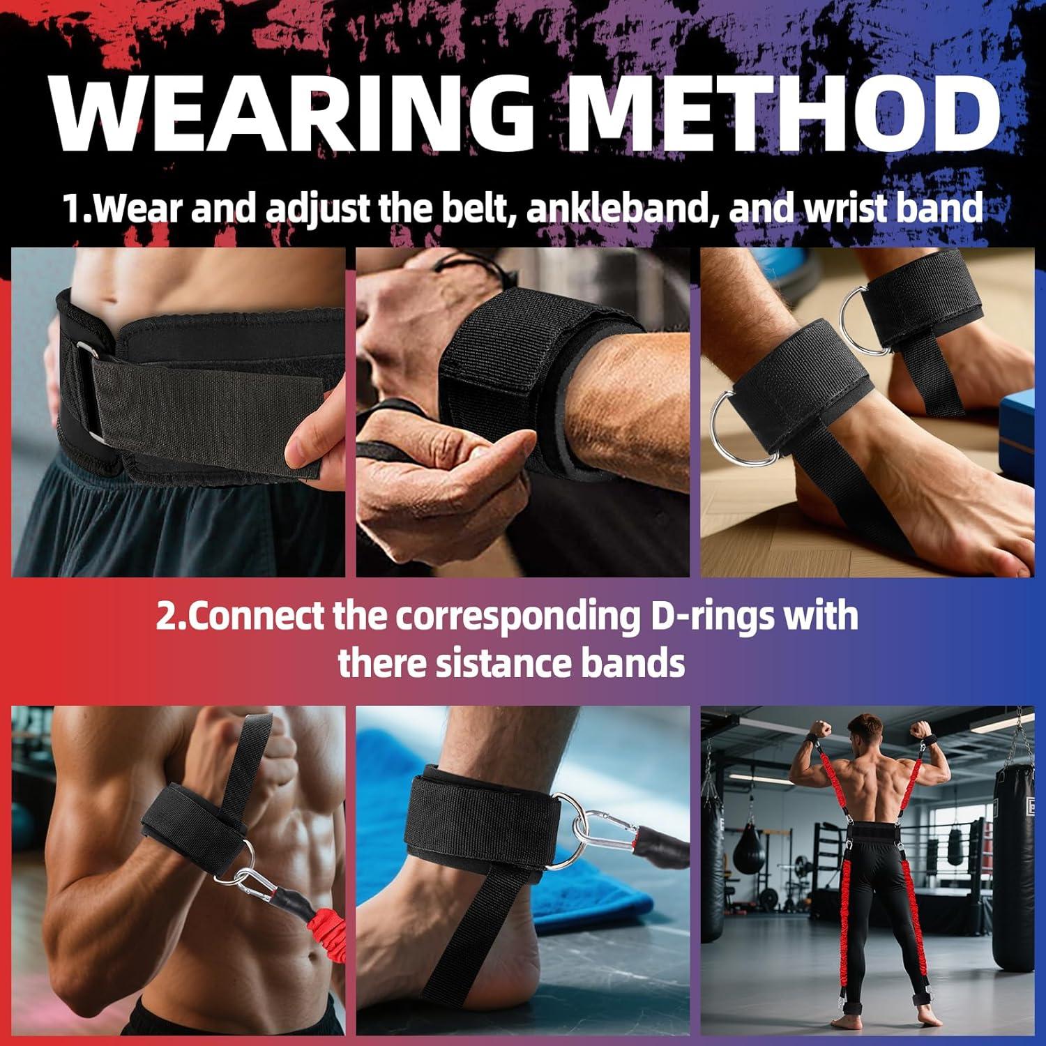 Juego de Bandas de Resistencia YORWHIN 150 lbs para Boxeo