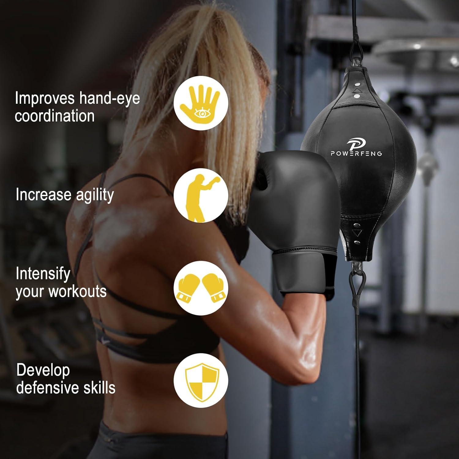 Bolsa de Boxeo de Velocidad Doble Cabeza Powerfeng PVC