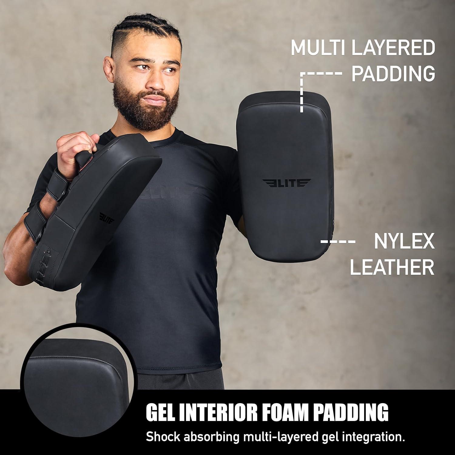 Almohadilla de Patadas Muay Thai Elite Sports - Negro Sólido