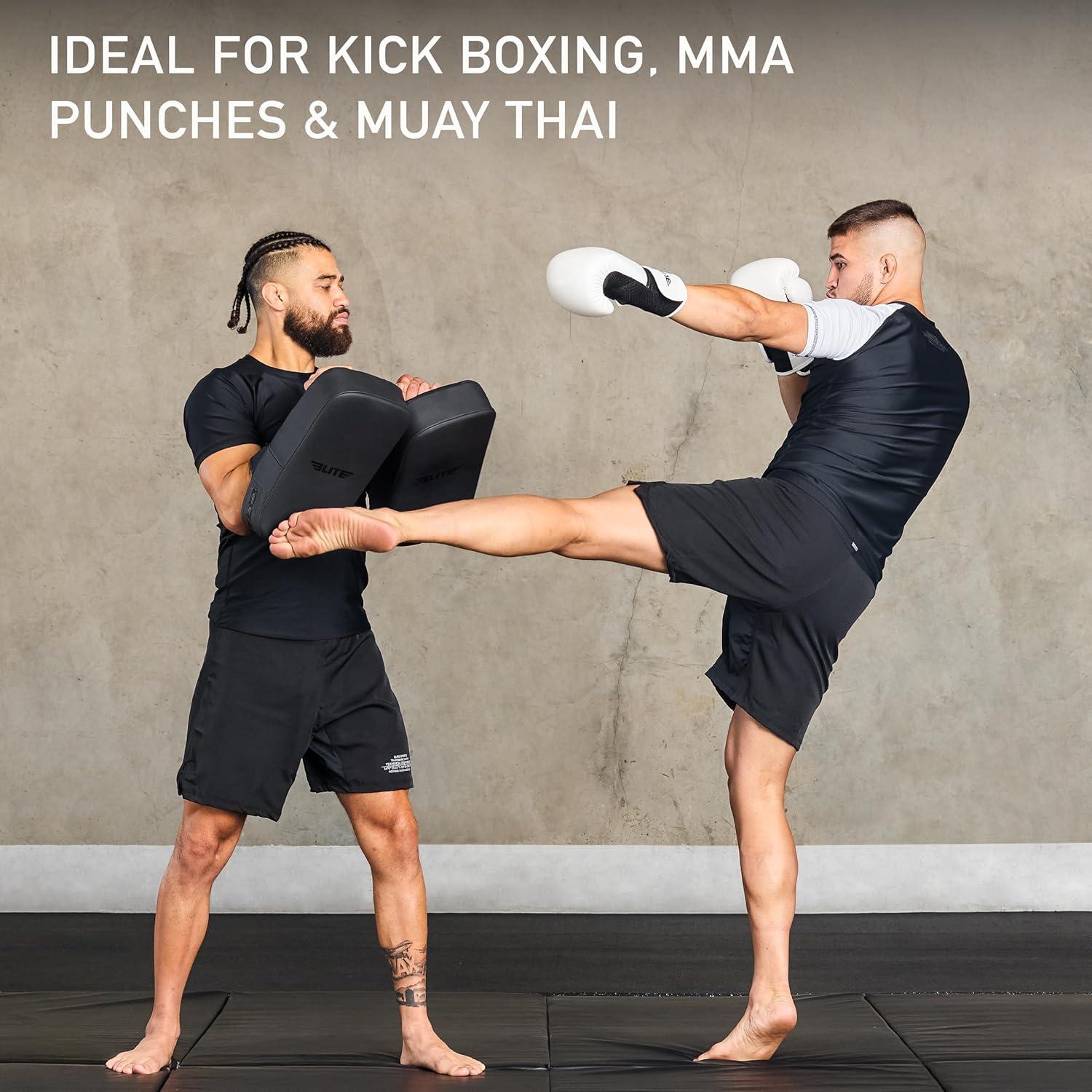 Almohadilla de Patadas Muay Thai Elite Sports - Negro Sólido