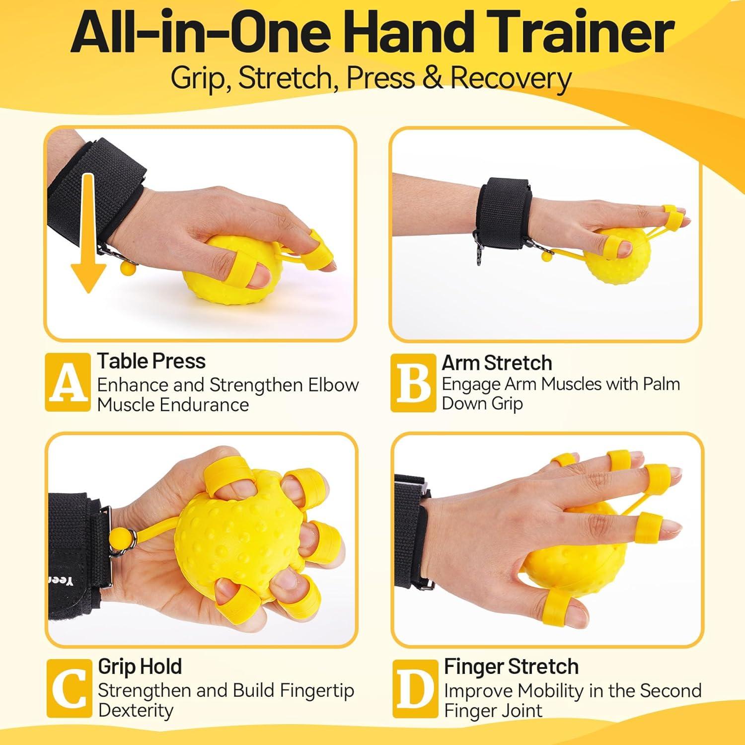 Entrenador de Fuerza de Agarre Yeendibo - Rehabilitación Mano