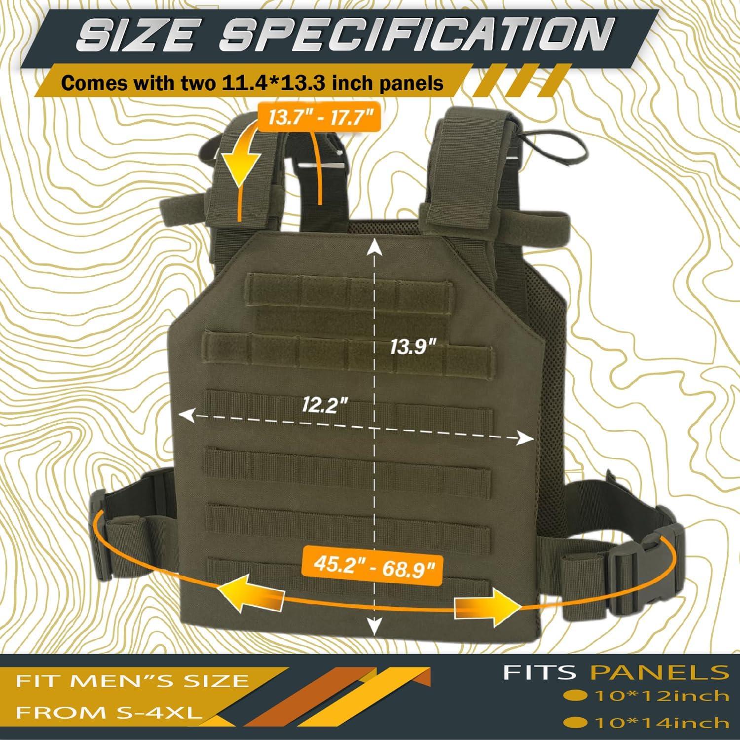Chaleco de Pesas Ajustable Hannibal Outdoor TV-AG Verde Militar
