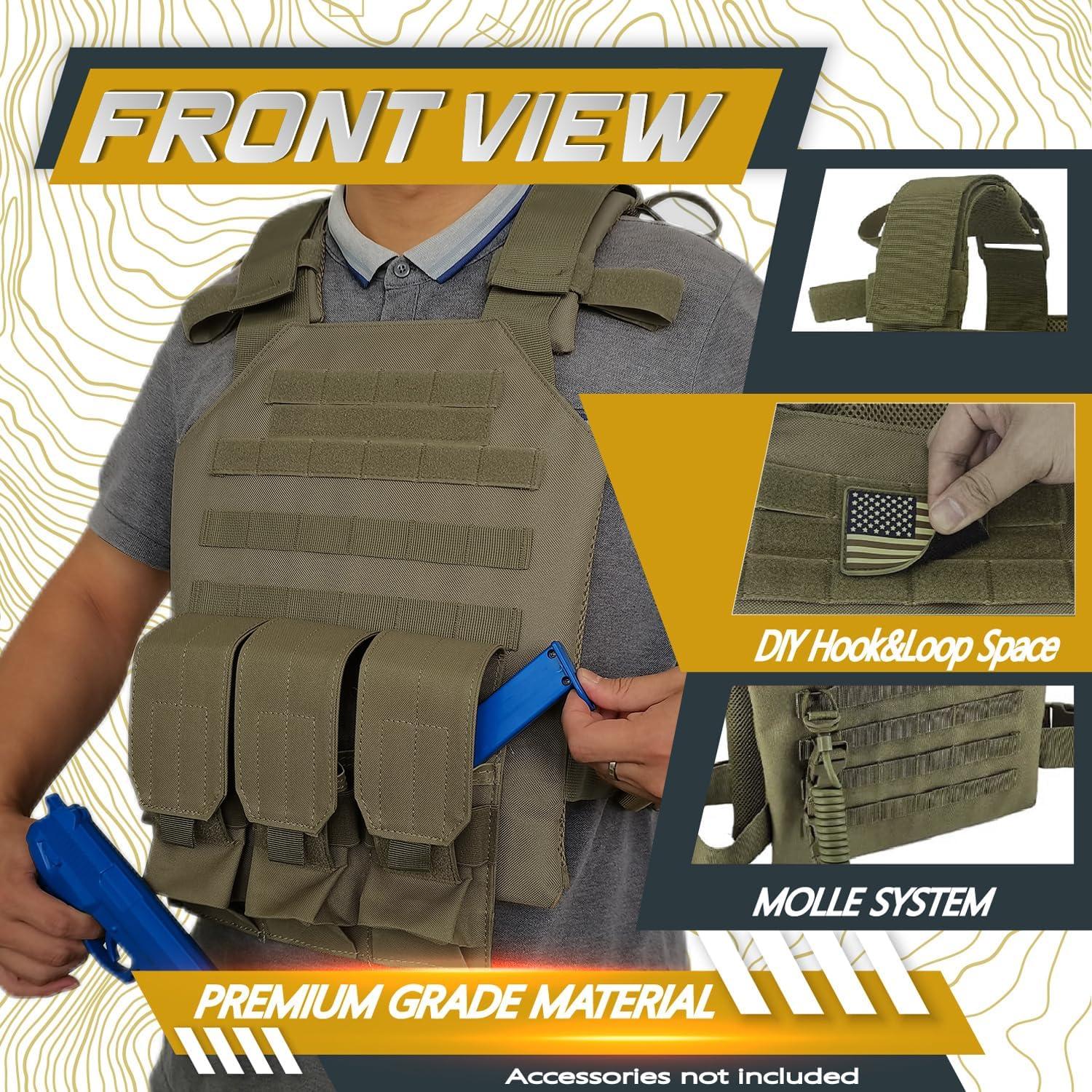 Chaleco de Pesas Ajustable Hannibal Outdoor TV-AG Verde Militar