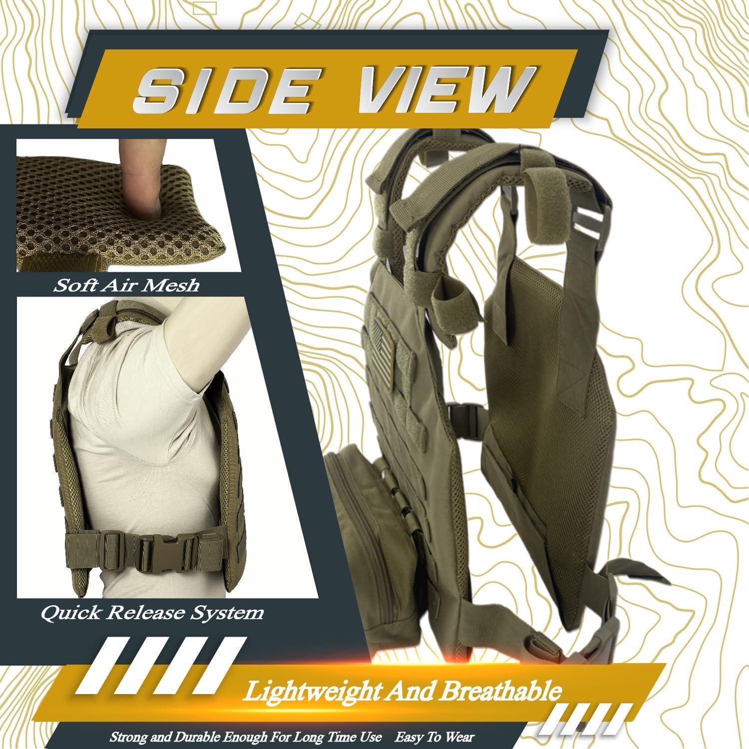 Chaleco de Pesas Ajustable Hannibal Outdoor TV-AG Verde Militar