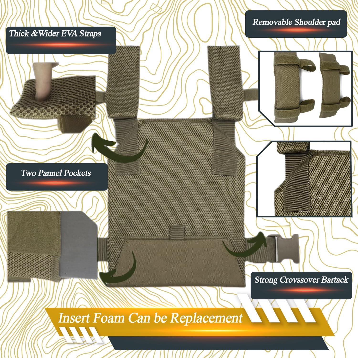 Chaleco de Pesas Ajustable Hannibal Outdoor TV-AG Verde Militar