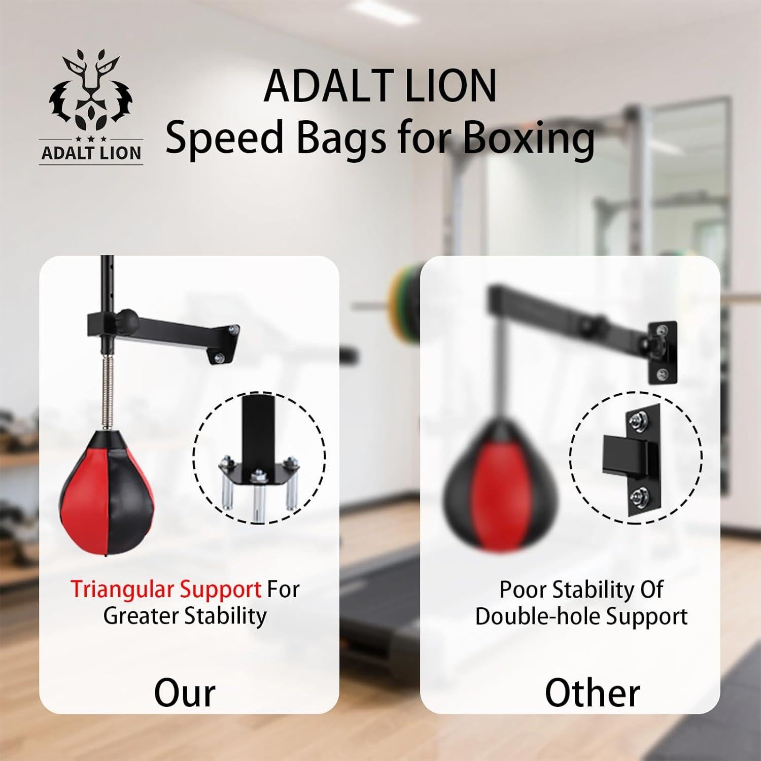 Bolsa de Velocidad ADALT LION Ajustable para Boxeo 67cm