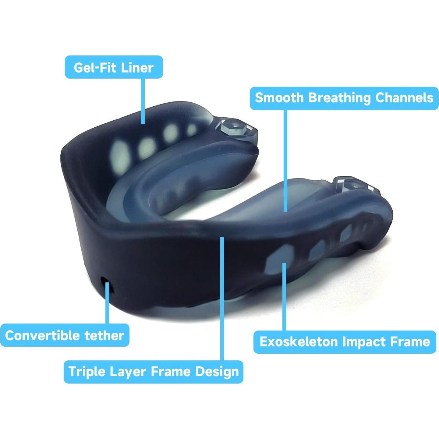 Paquete de 2 Protectores Bucales Deportivos para Niños - EVA