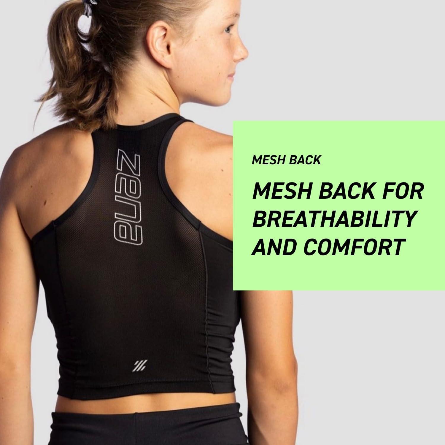 Chaleco Protector de Pecho Zena Sport Juvenil - Niñas 7-13 Años - Negro